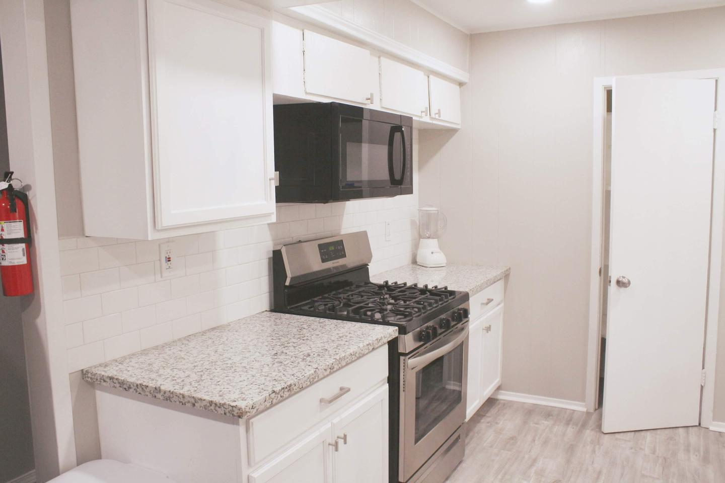 Common spaces including the kitchen