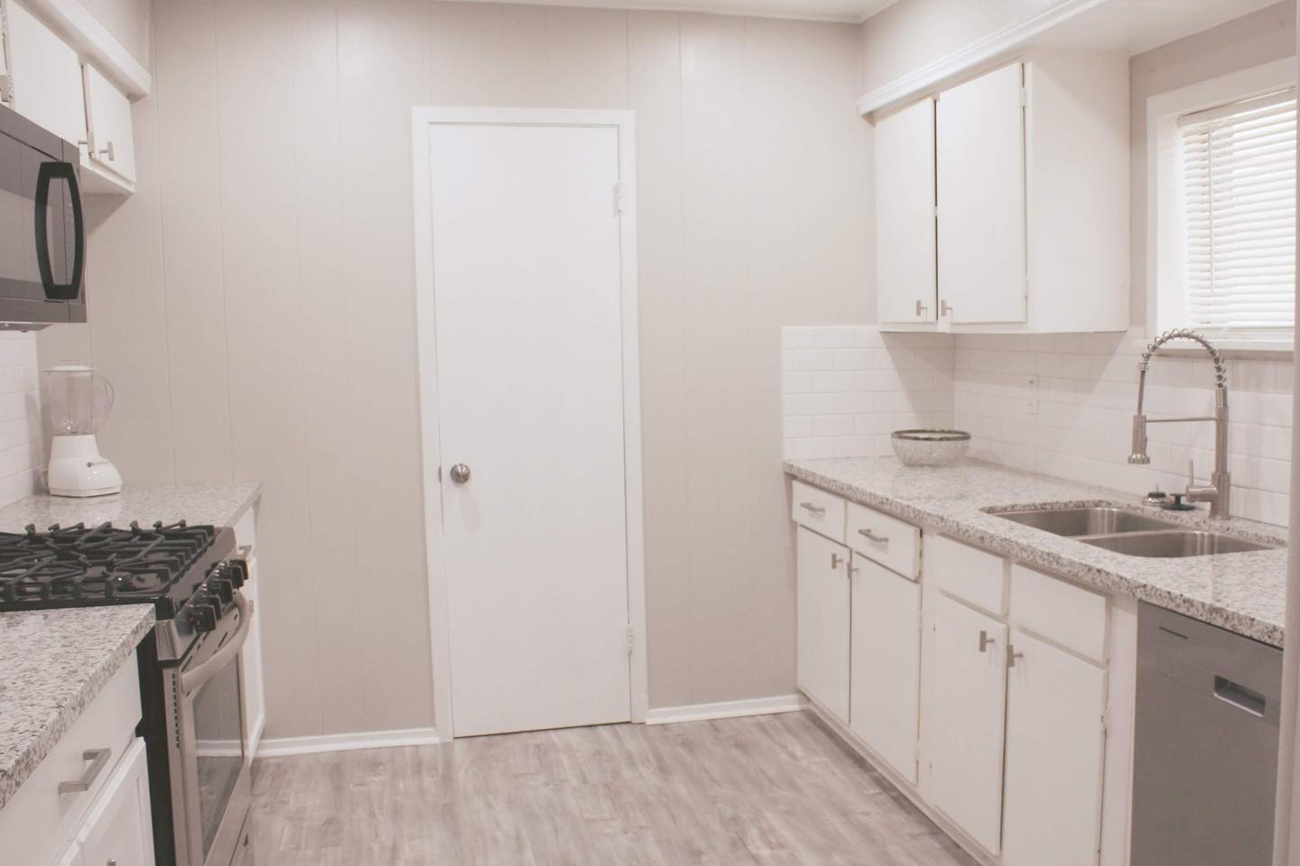 Common spaces including the kitchen