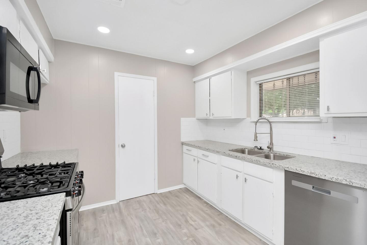 Common spaces including the kitchen