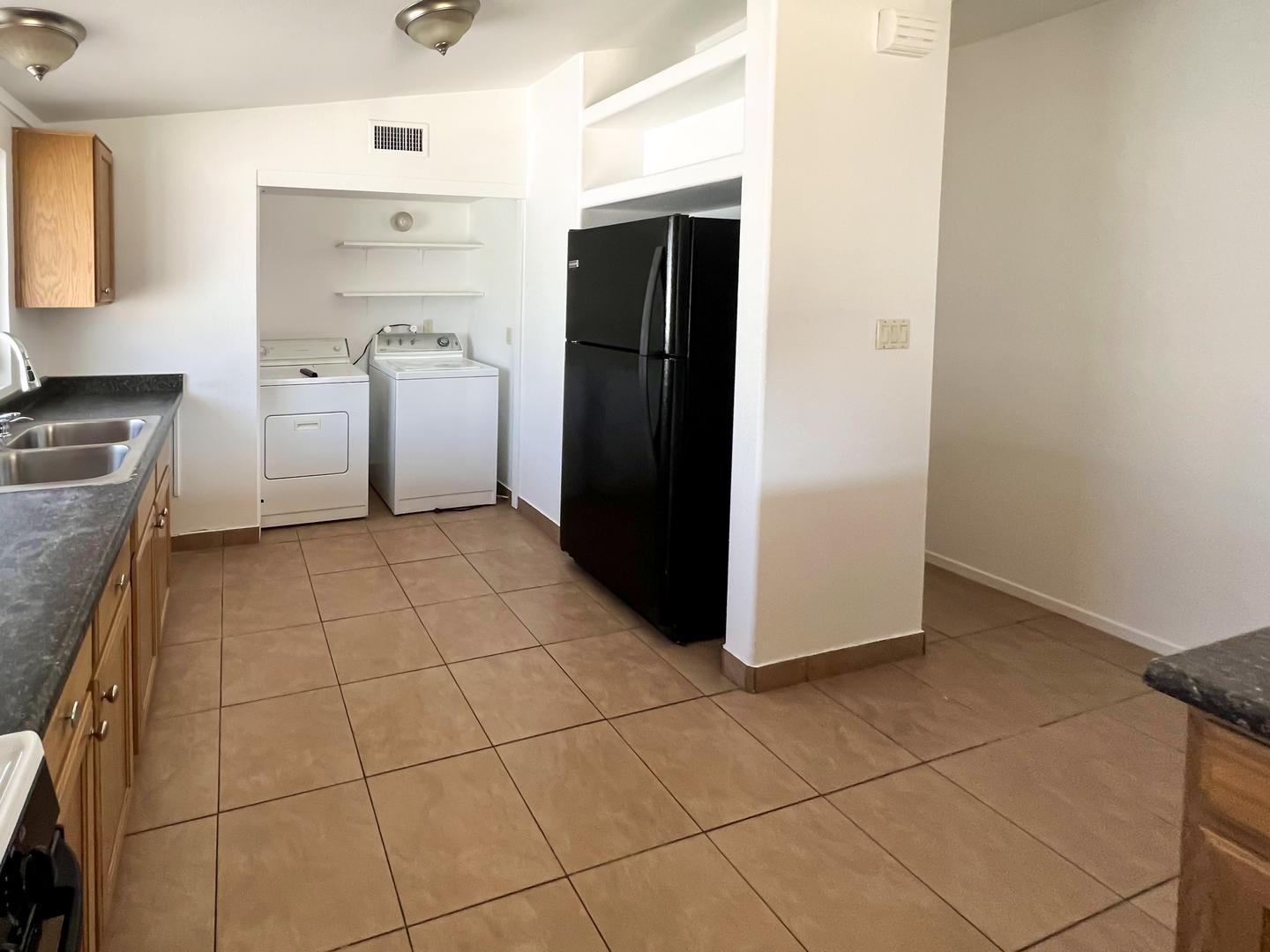 Common spaces including the kitchen