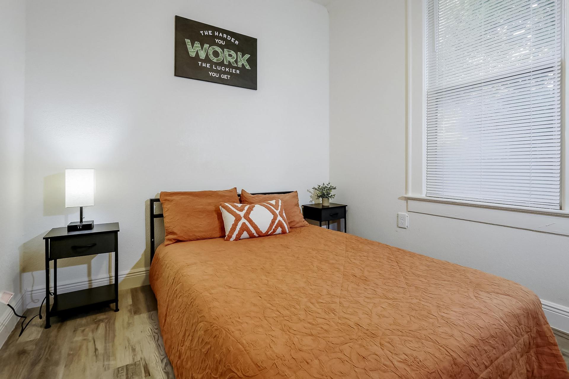 bedroom, detected:bed, window blind
