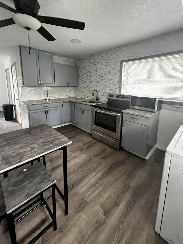 Common spaces including the kitchen