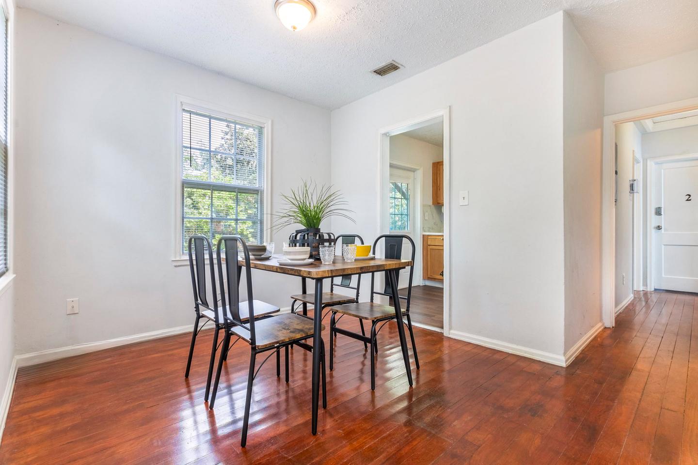 Common spaces including the kitchen