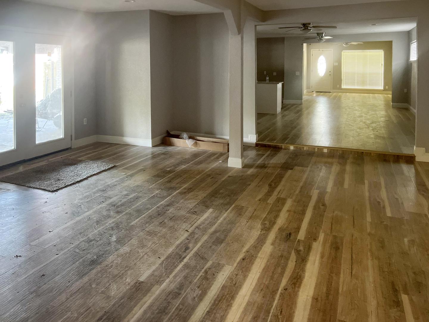 Common spaces including the kitchen