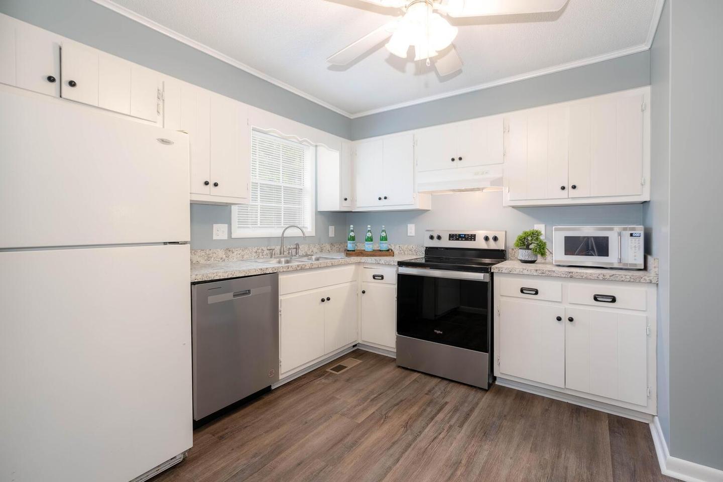 Common spaces including the kitchen