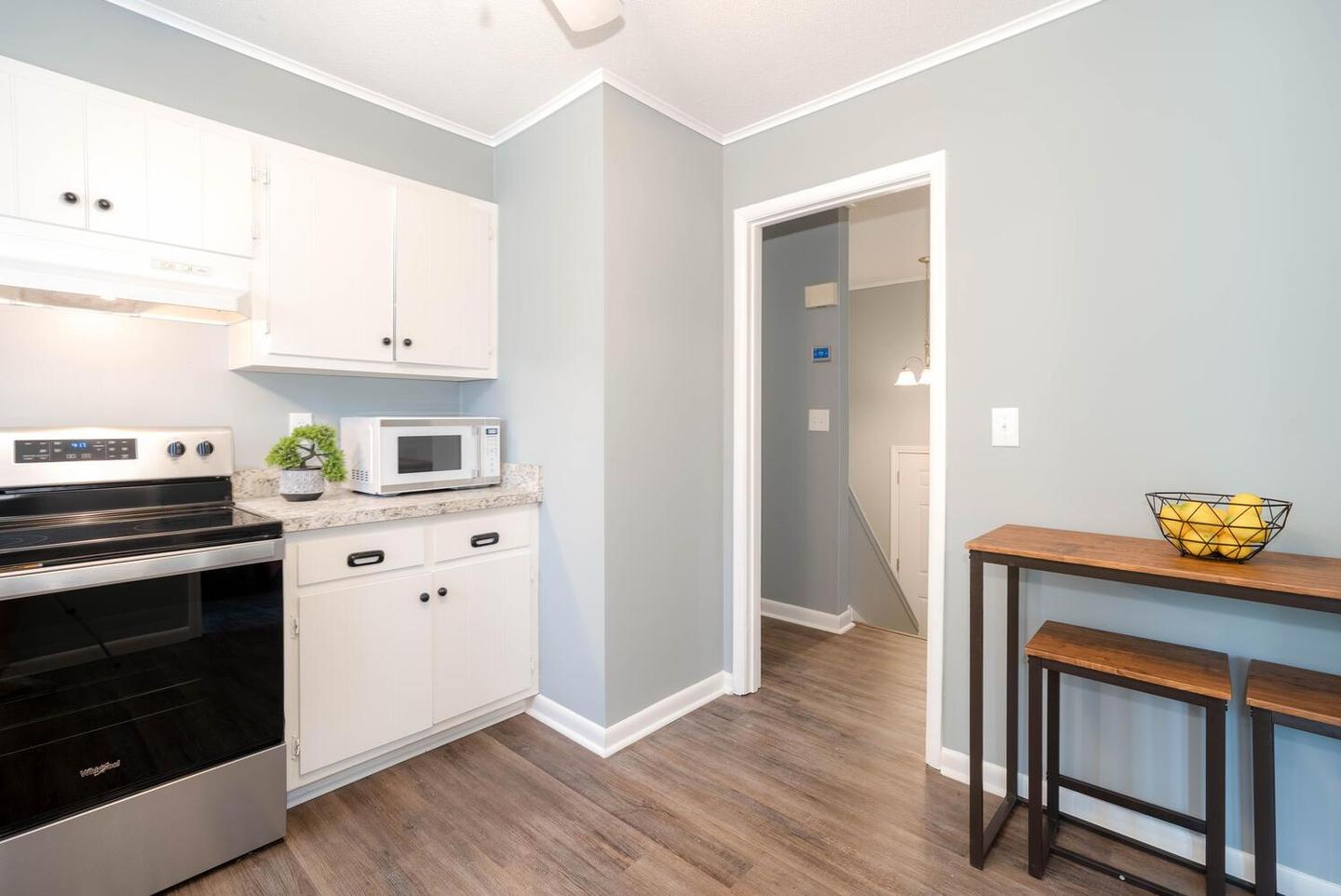 Common spaces including the kitchen
