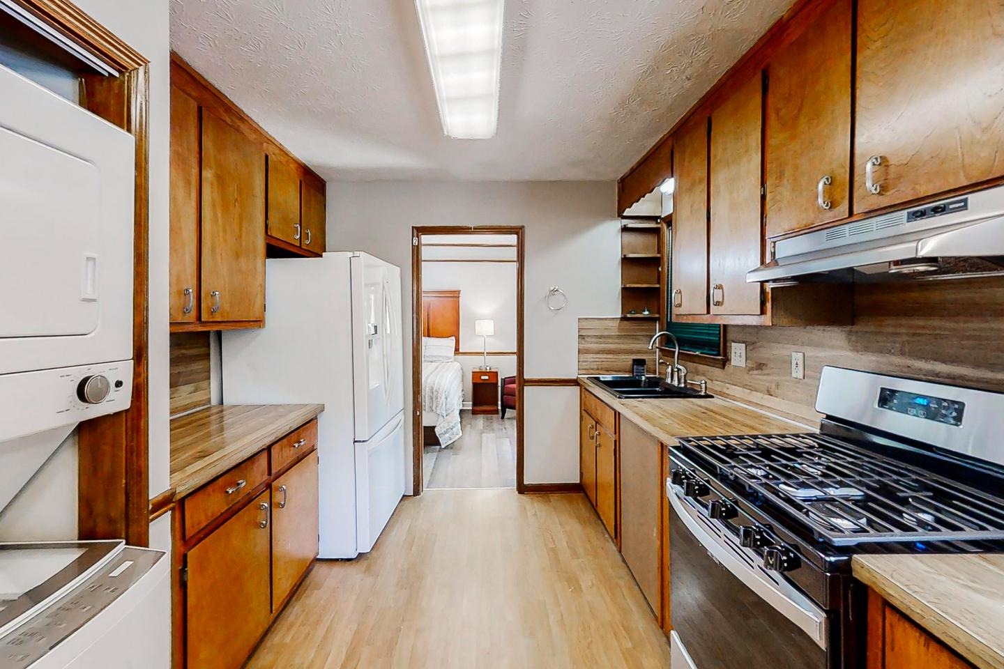 Common spaces including the kitchen