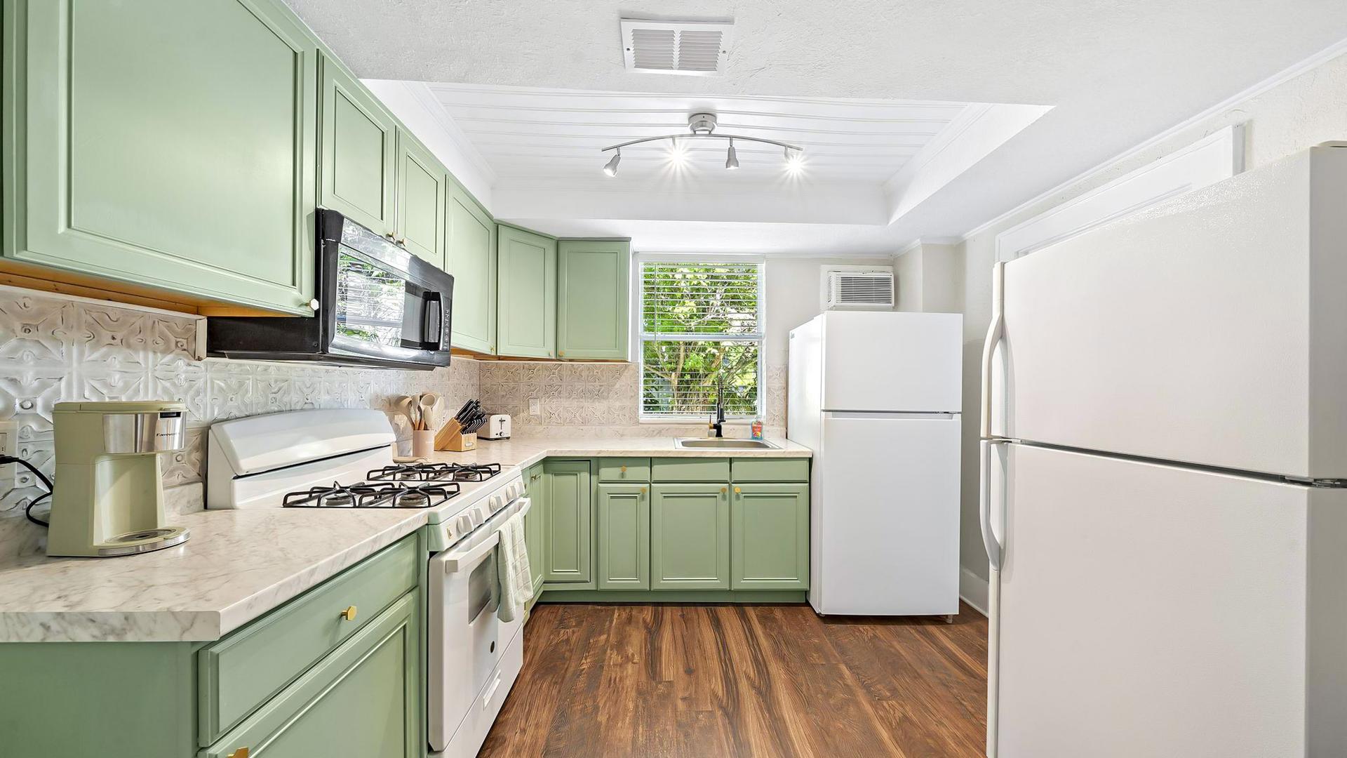 Common spaces including the kitchen