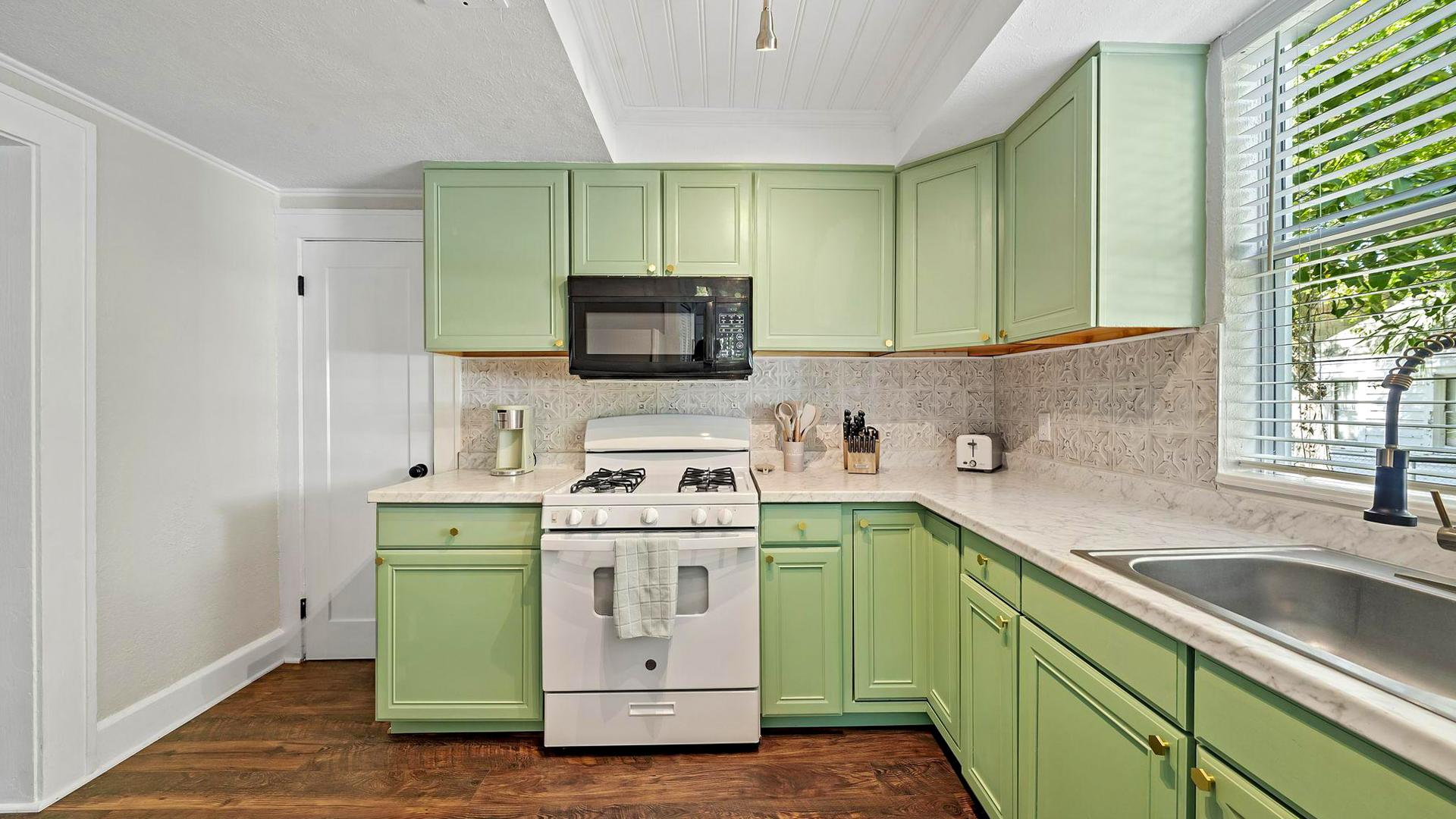 Common spaces including the kitchen