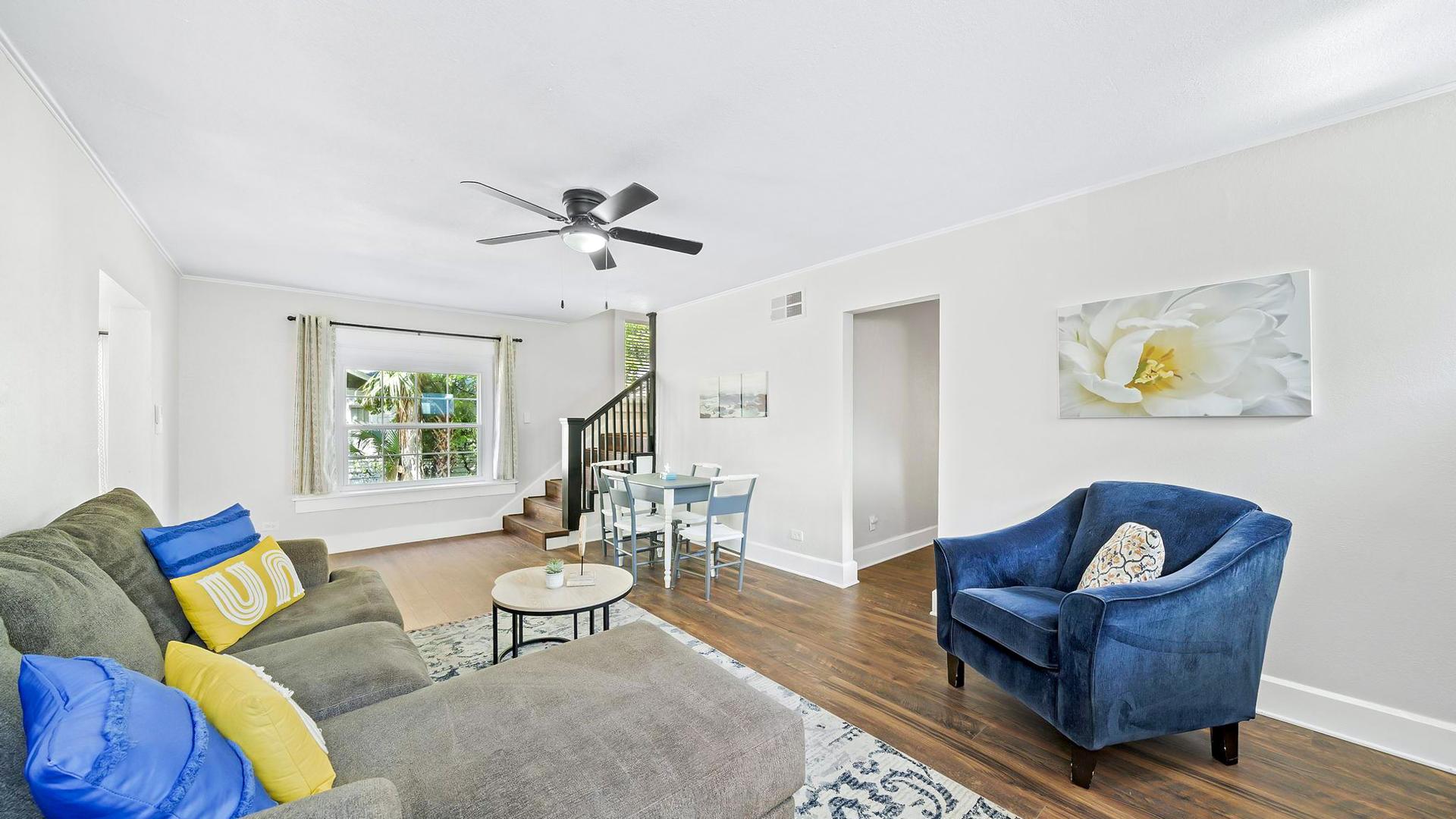 Common spaces including the kitchen