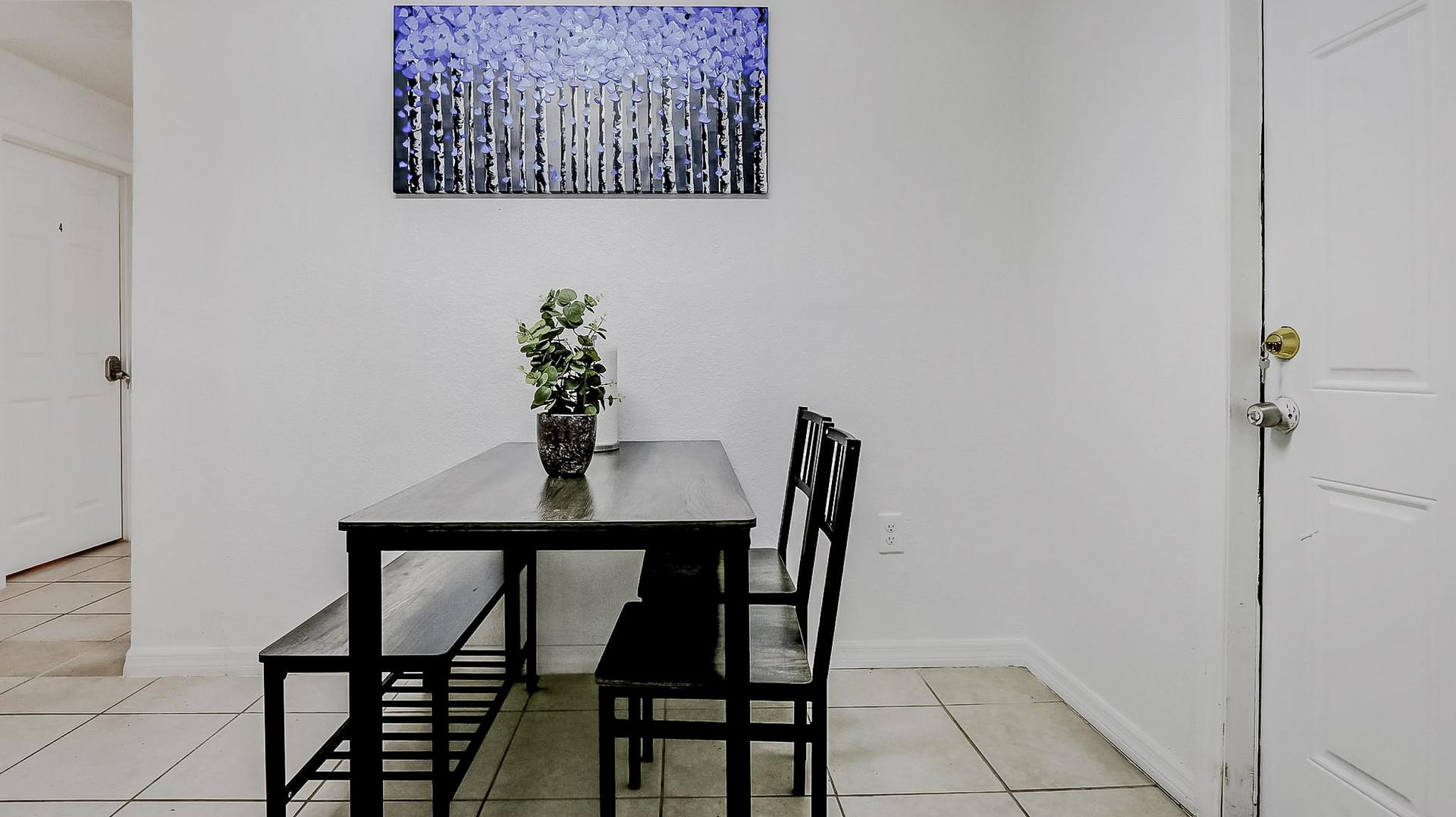 Common spaces including the kitchen