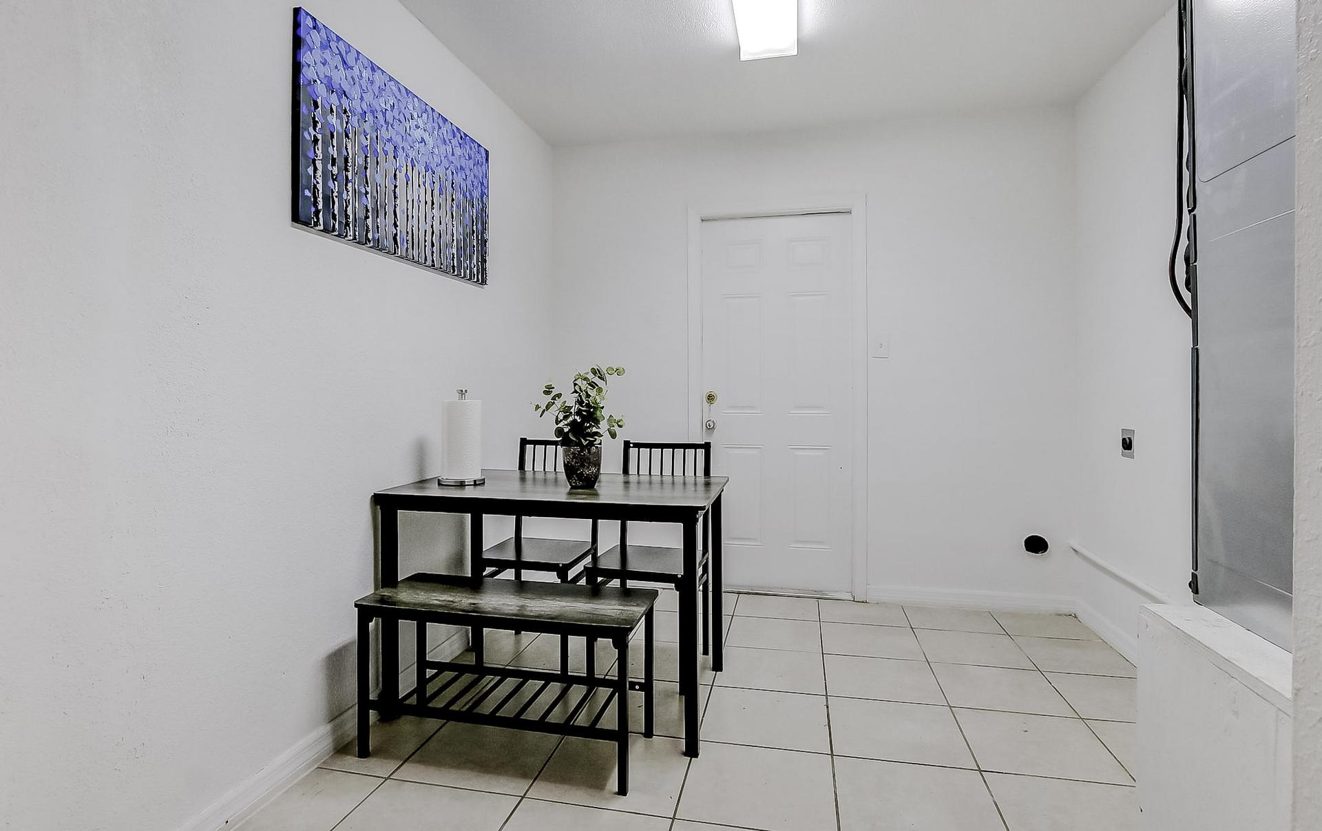 Common spaces including the kitchen