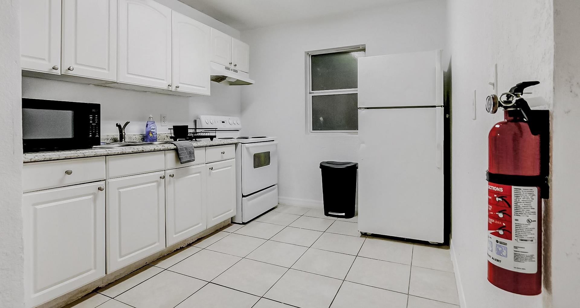 Common spaces including the kitchen