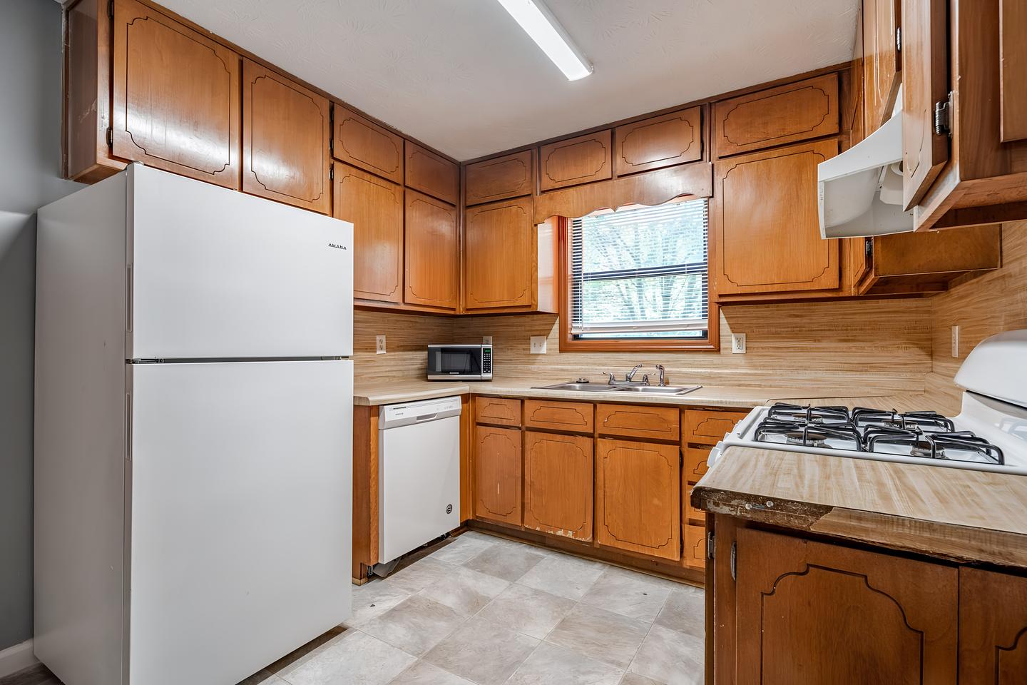Common spaces including the kitchen