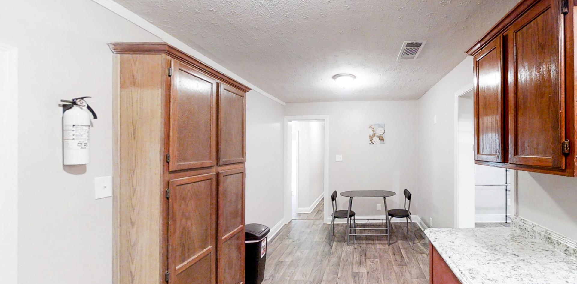 Common spaces including the kitchen