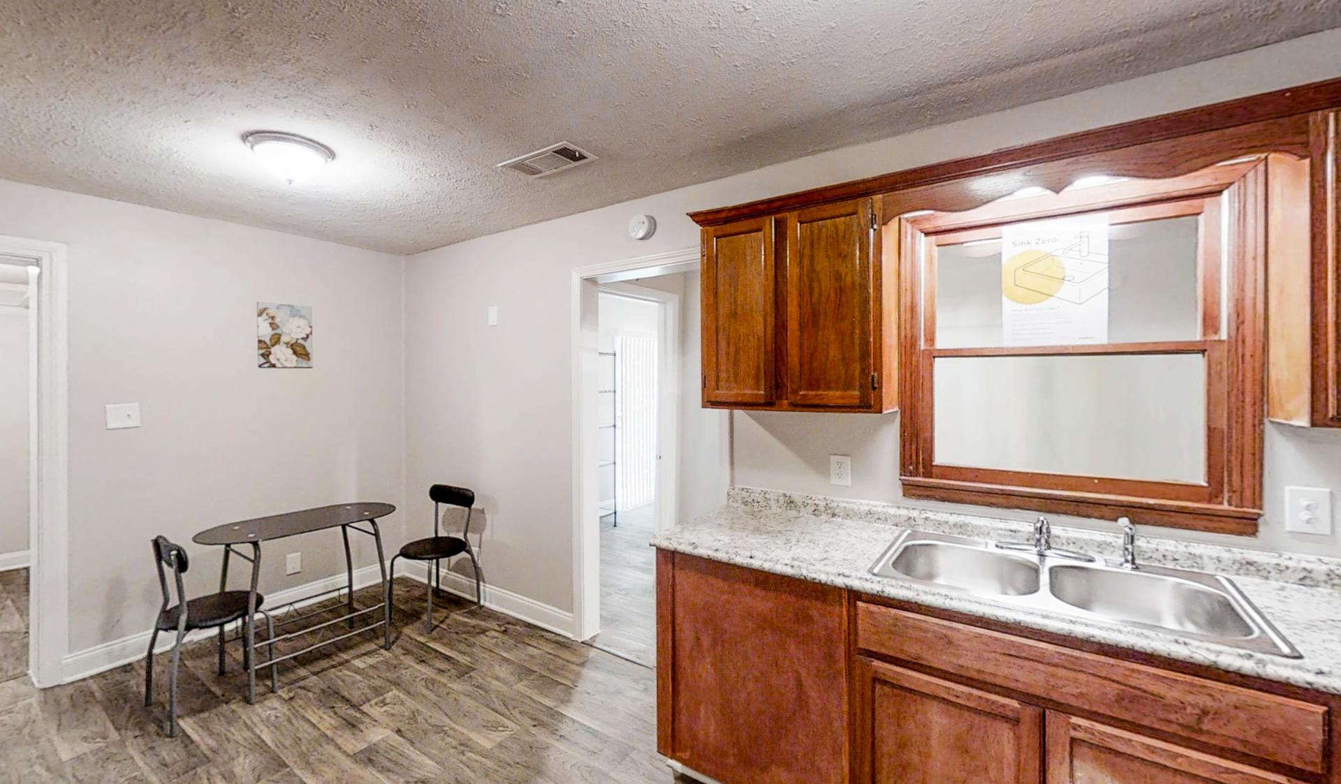 Common spaces including the kitchen