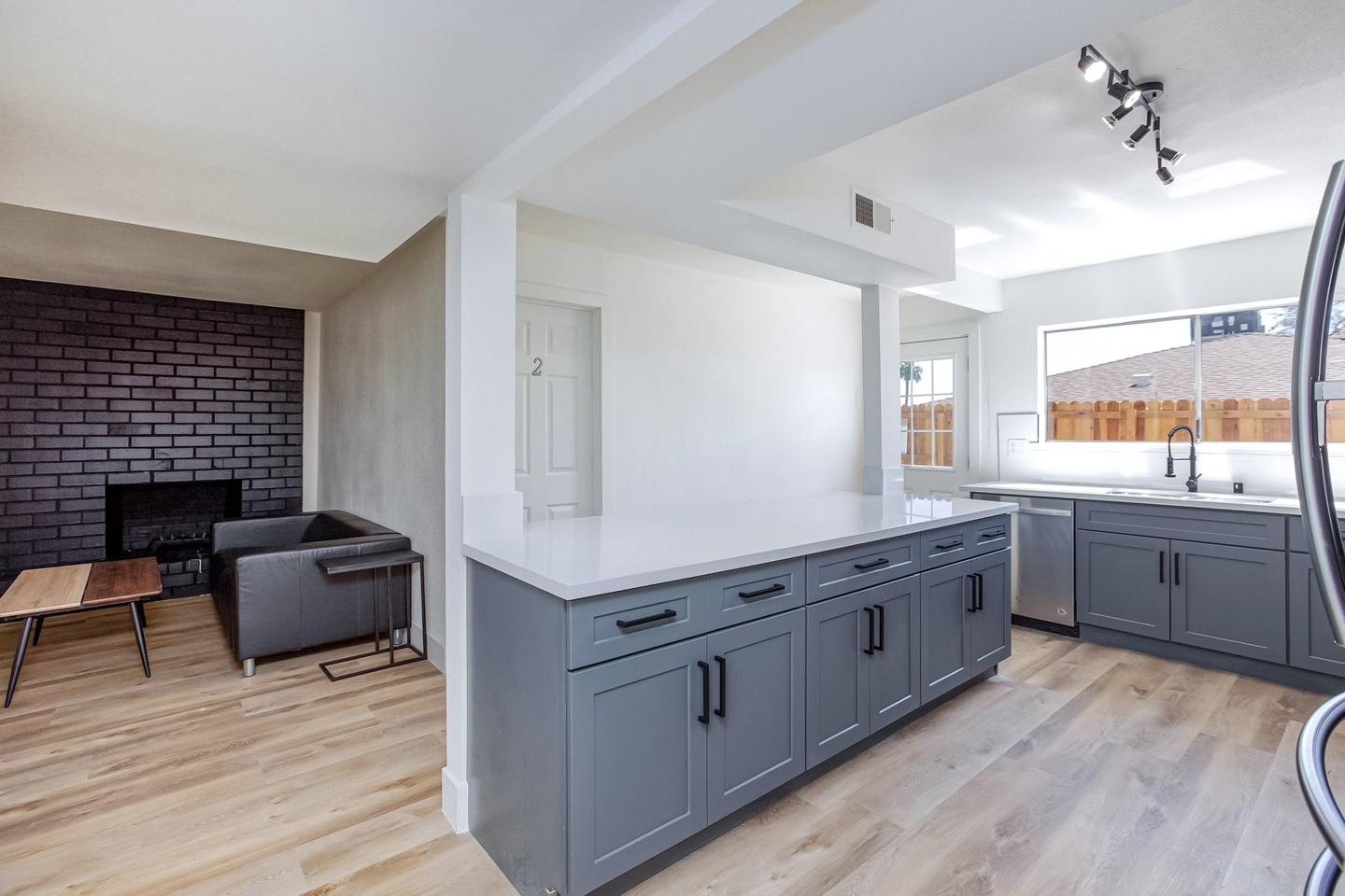 Common spaces including the kitchen