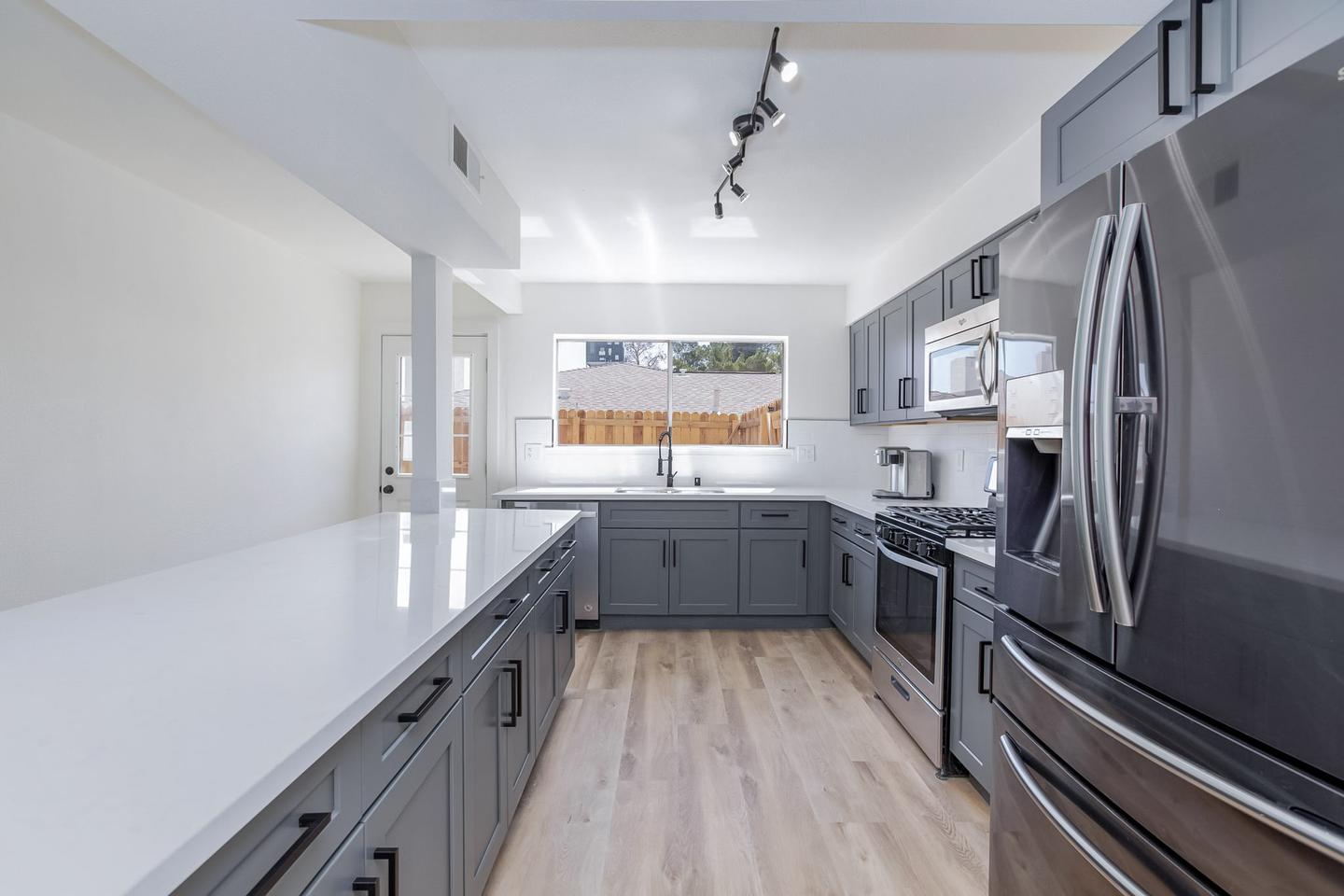 Common spaces including the kitchen