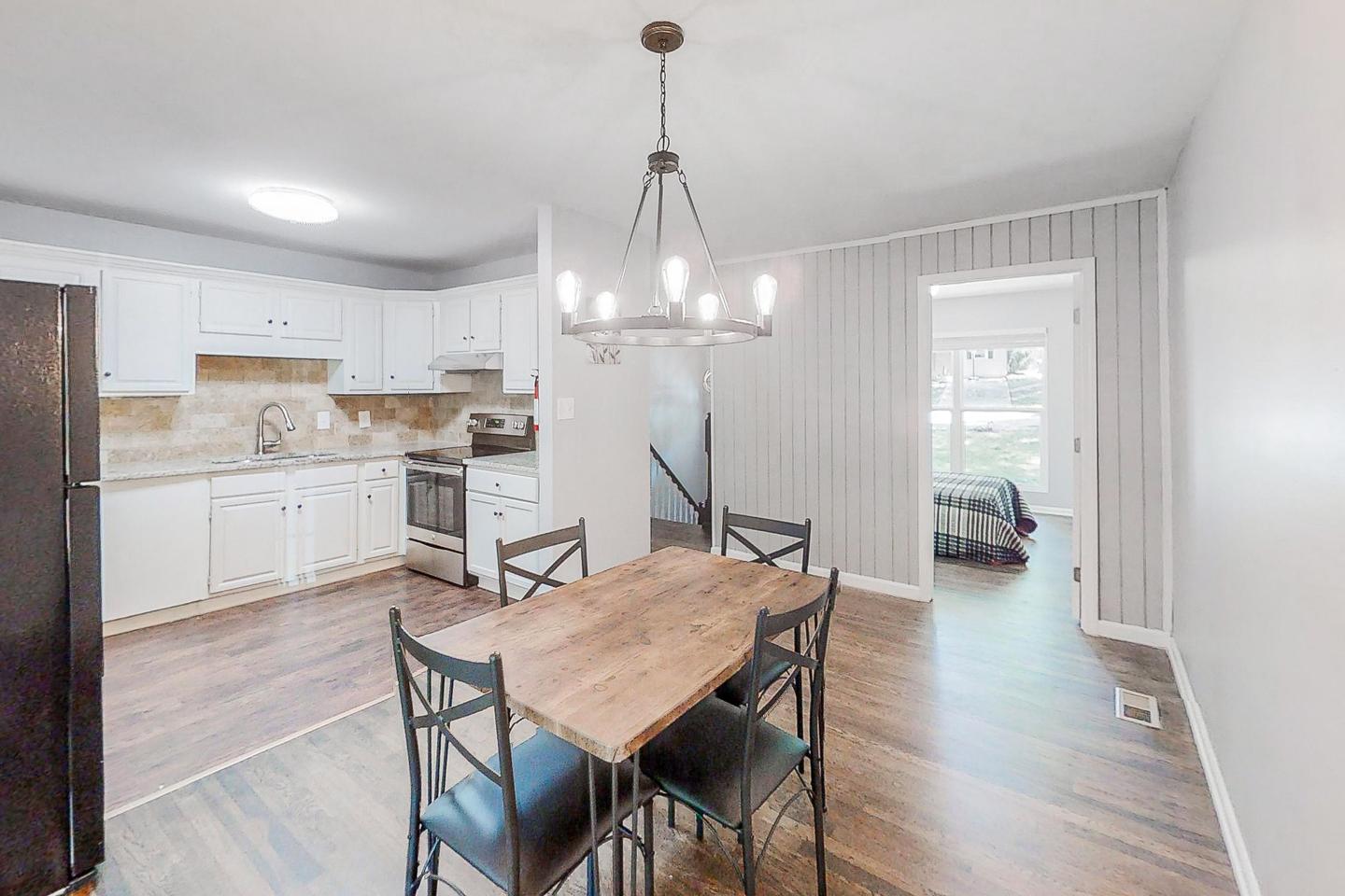 Common spaces including the kitchen