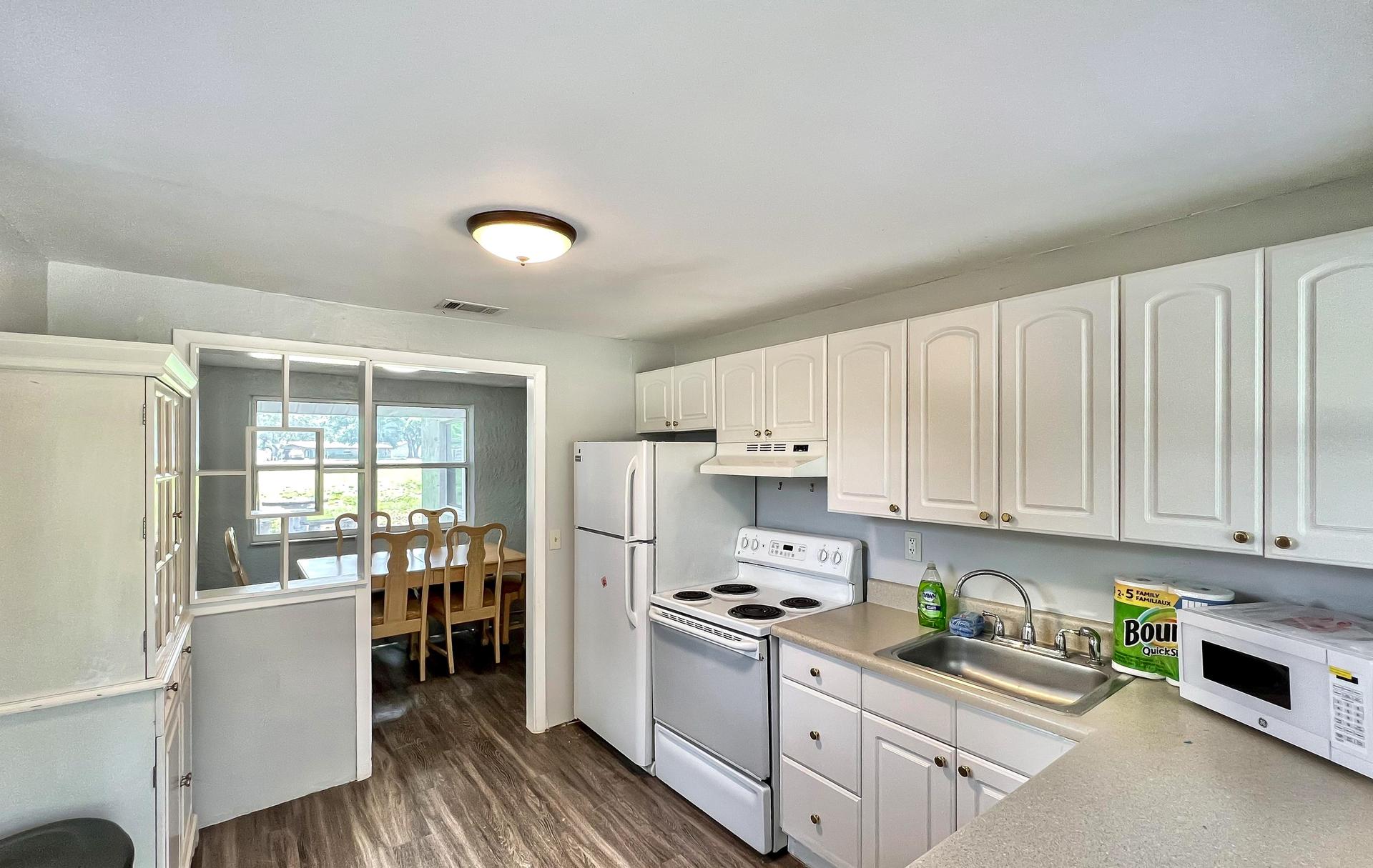 Common spaces including the kitchen
