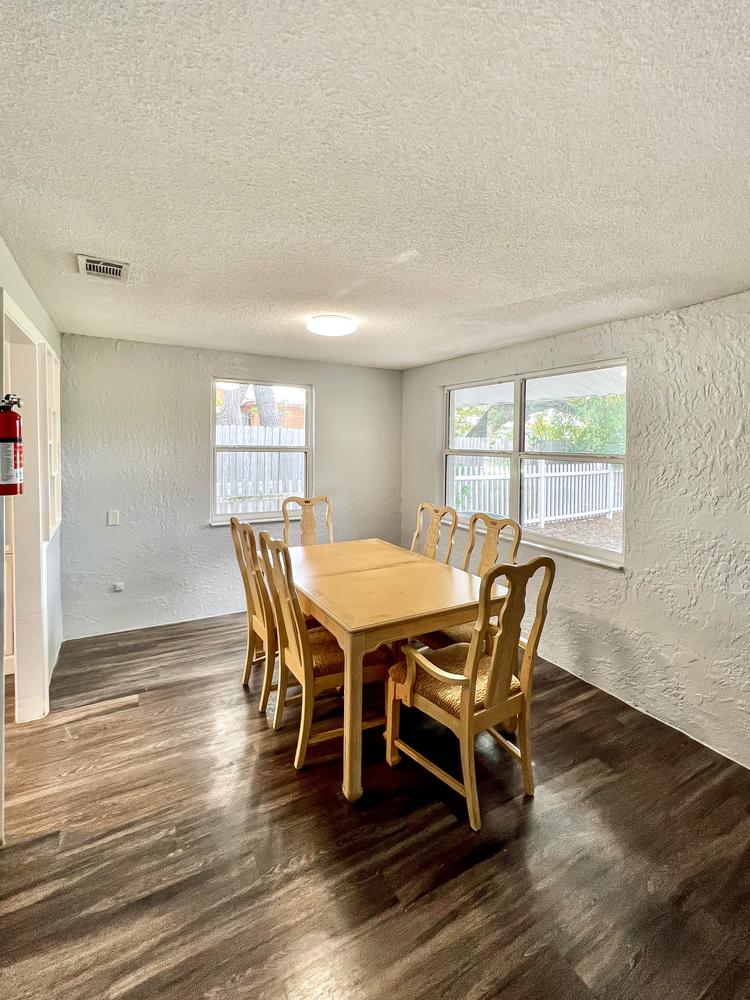 Common spaces including the kitchen