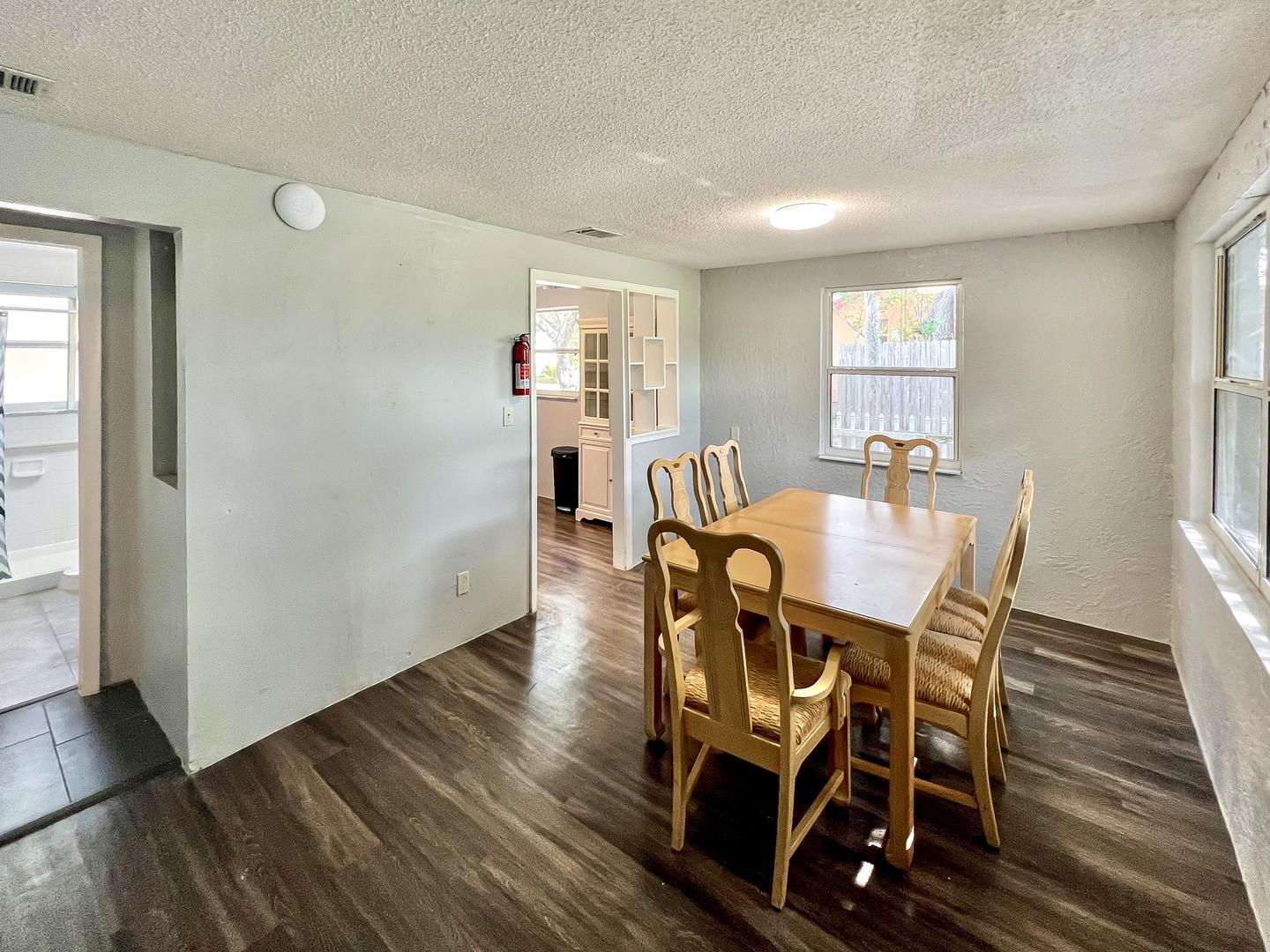 Common spaces including the kitchen