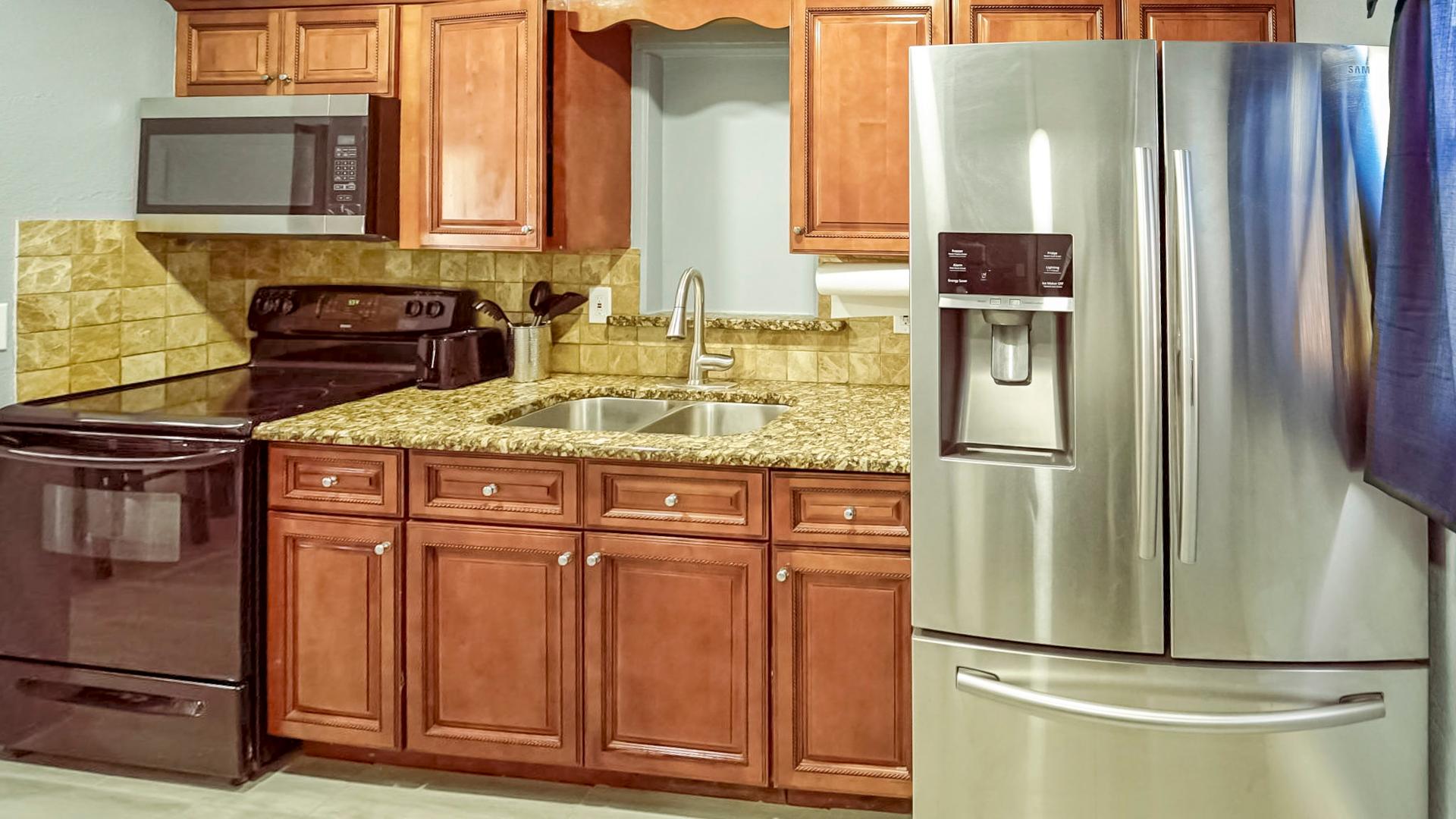Common spaces including the kitchen