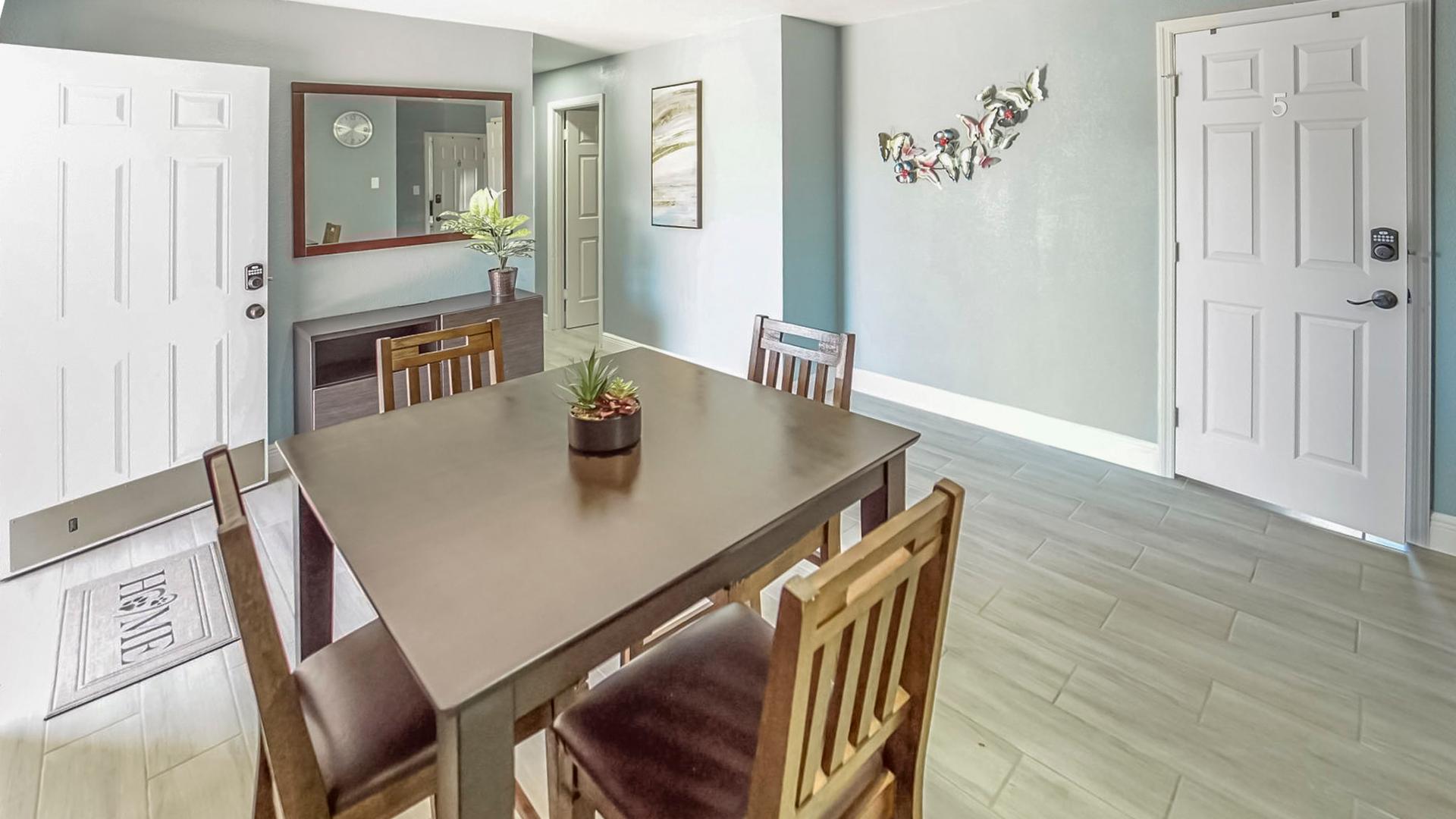 Common spaces including the kitchen