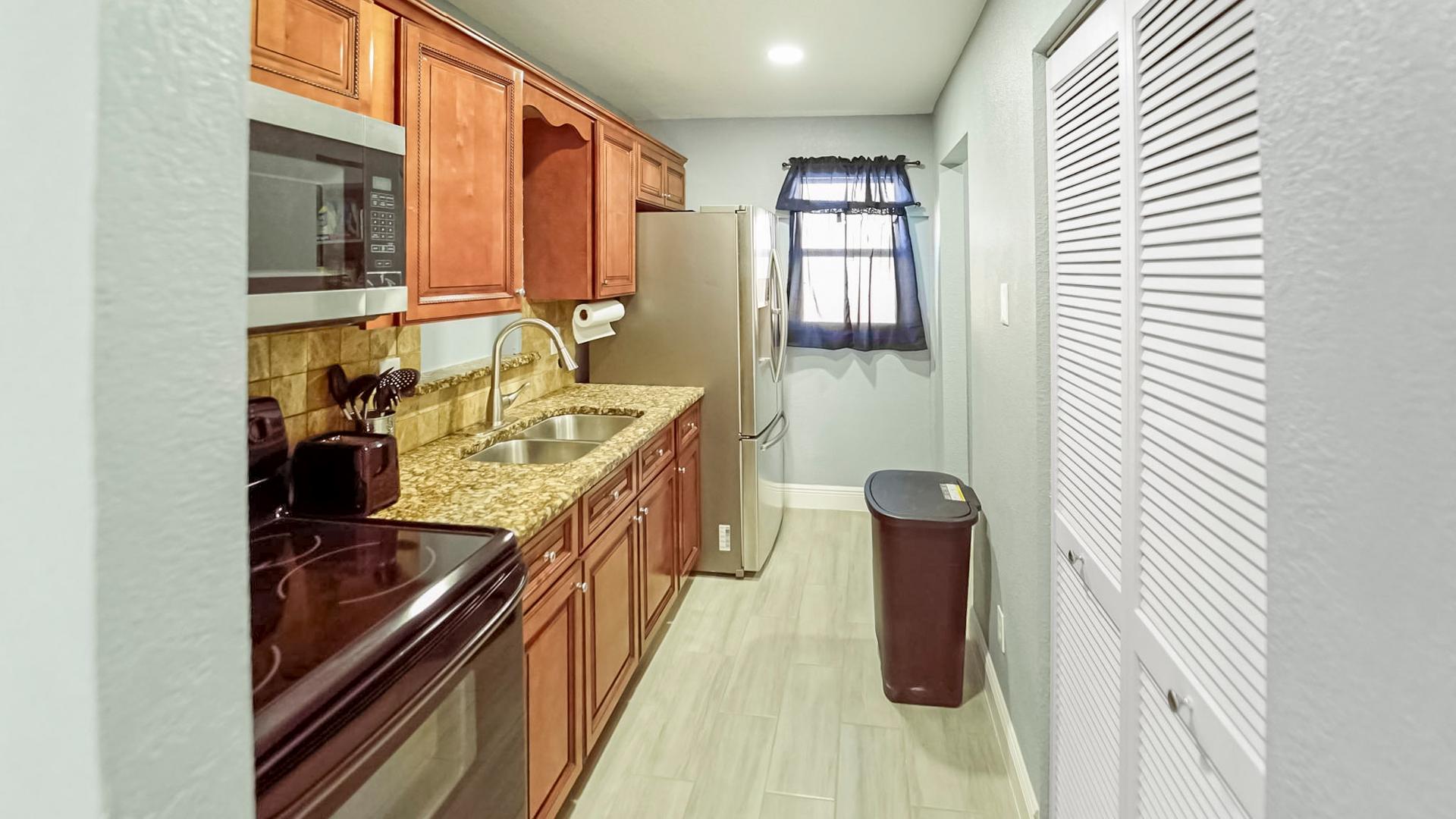 Common spaces including the kitchen