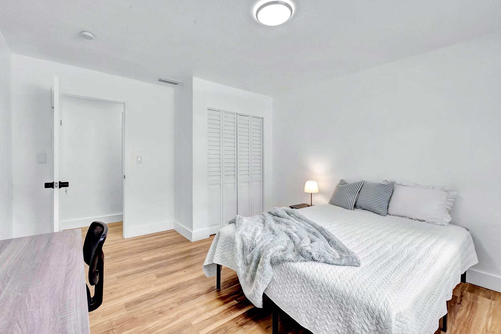 Large closet with plenty of storage for you.
