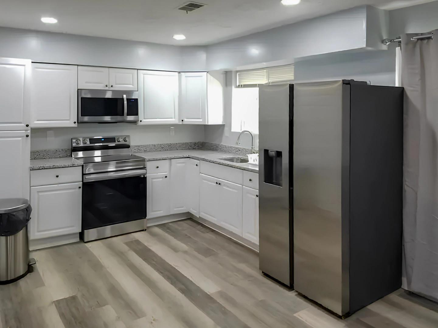 Common spaces including the kitchen