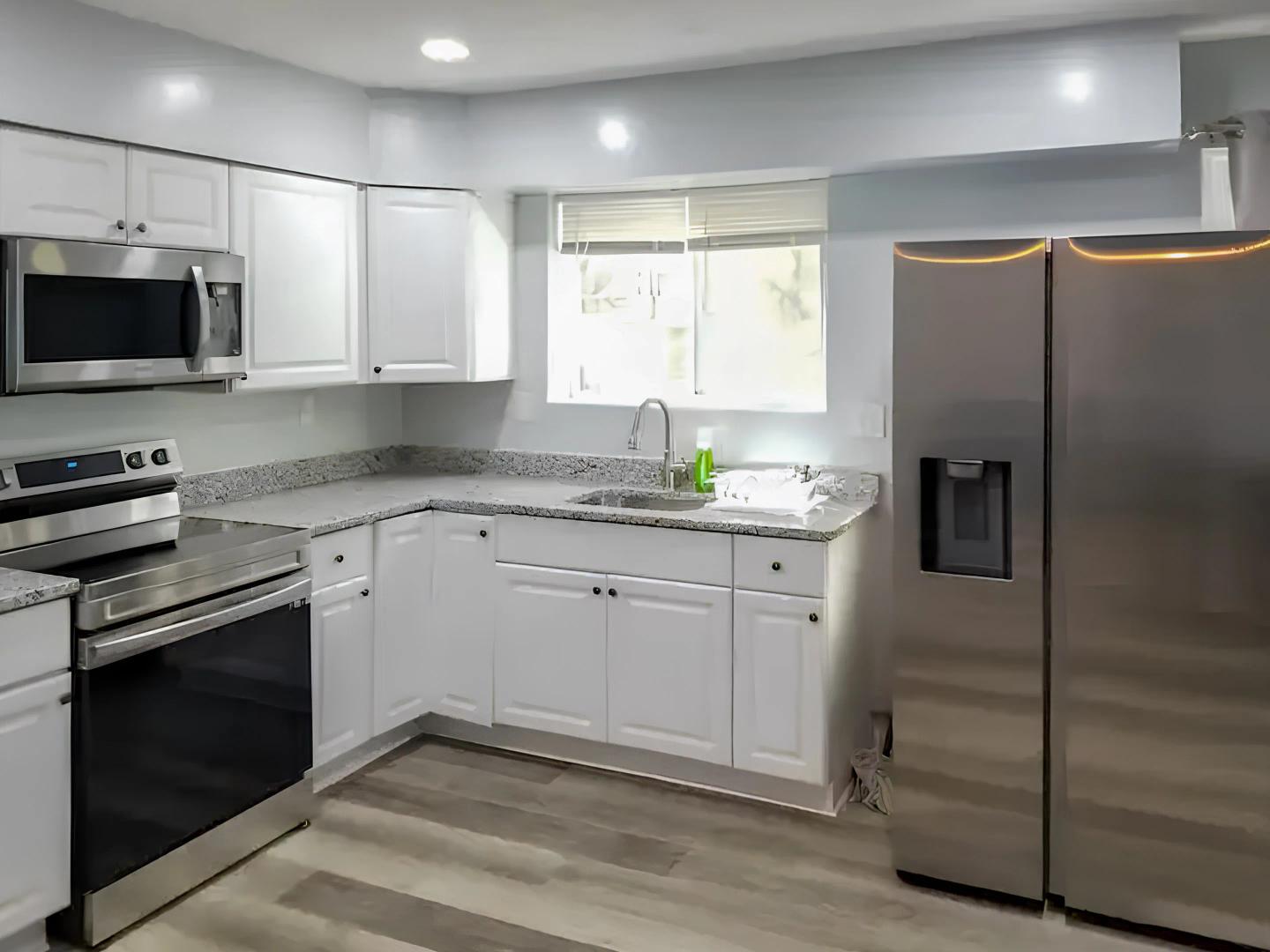 Common spaces including the kitchen