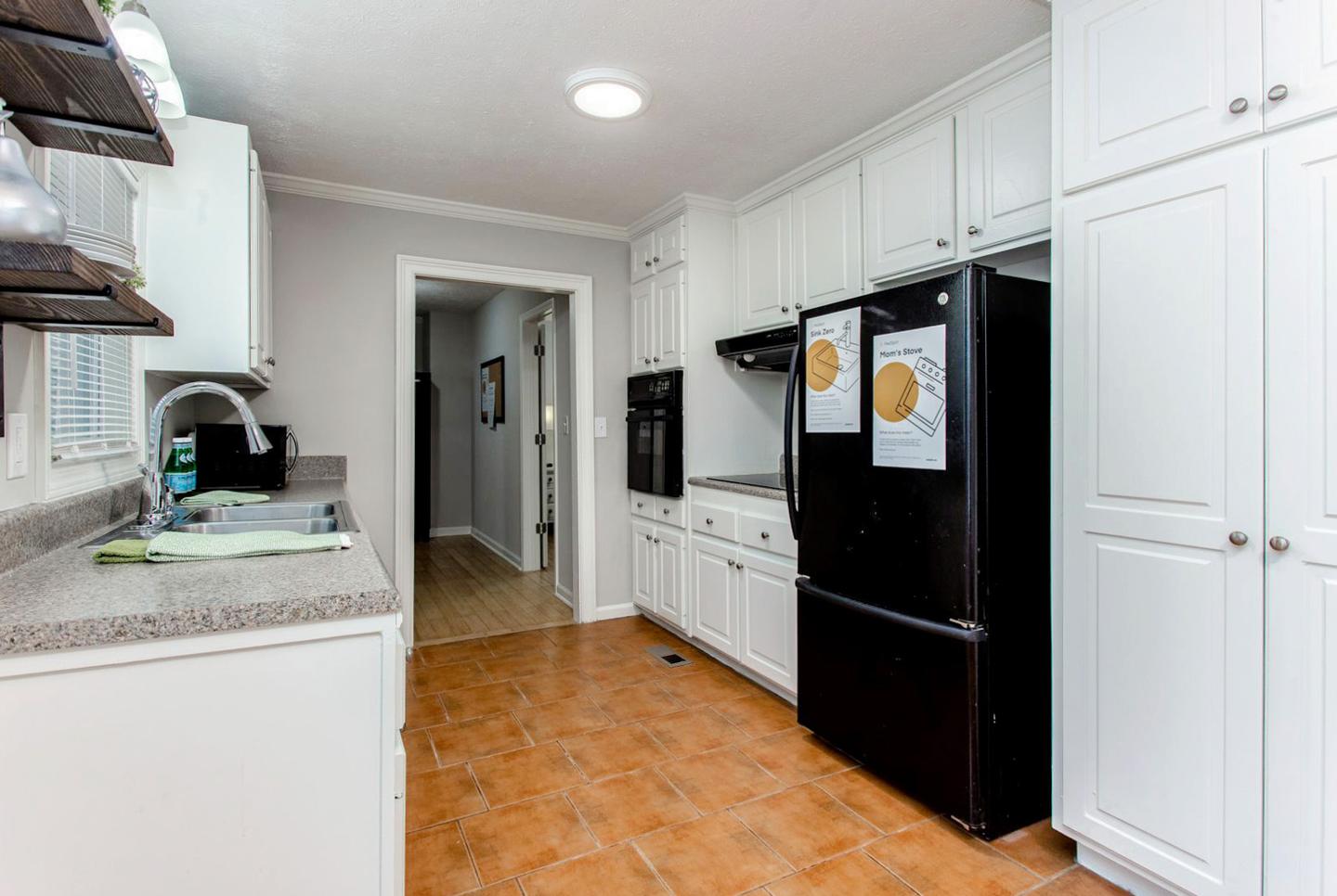 Common spaces including the kitchen