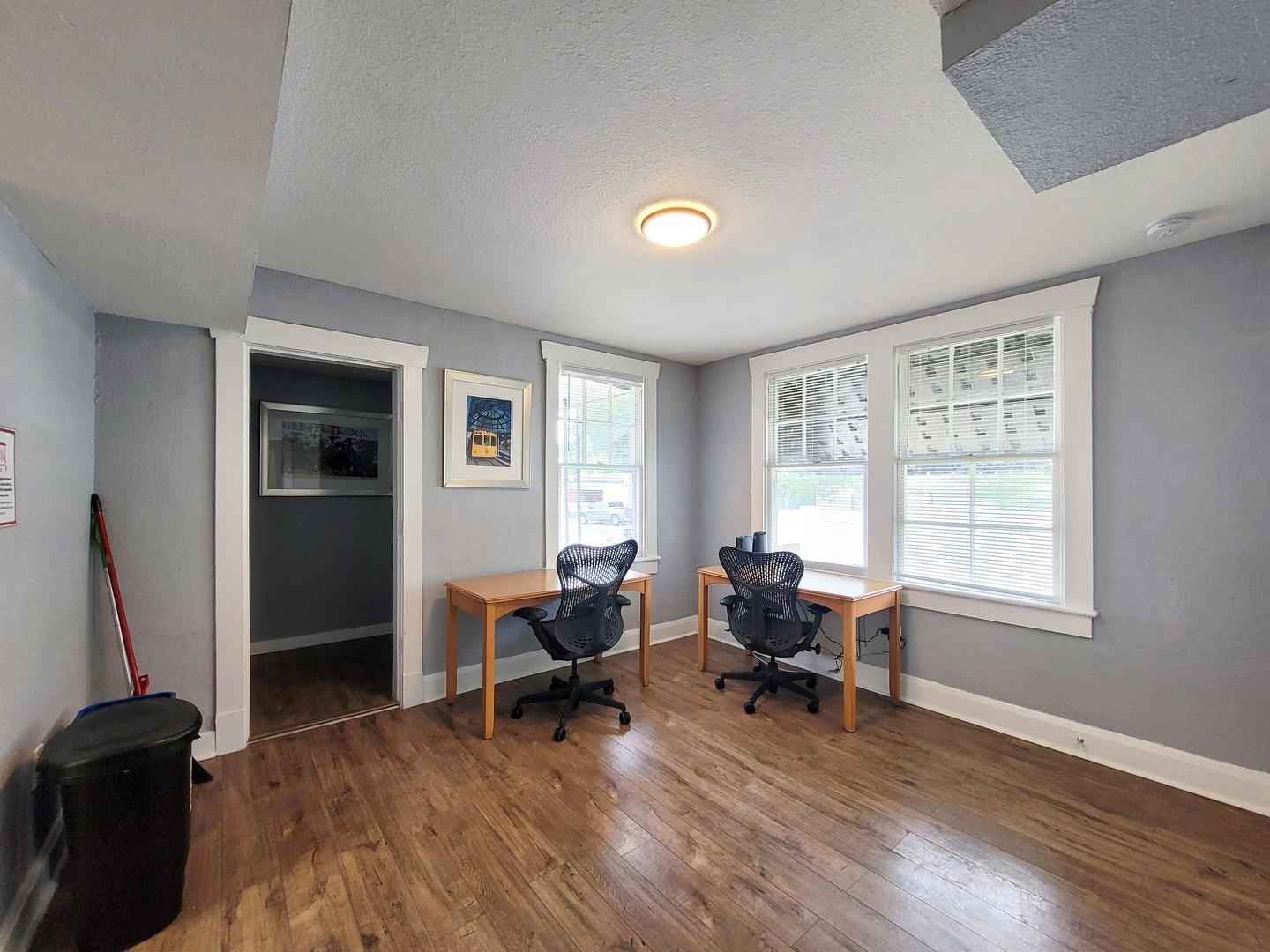 Common spaces including the kitchen