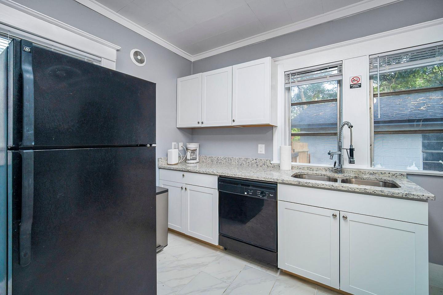Common spaces including the kitchen