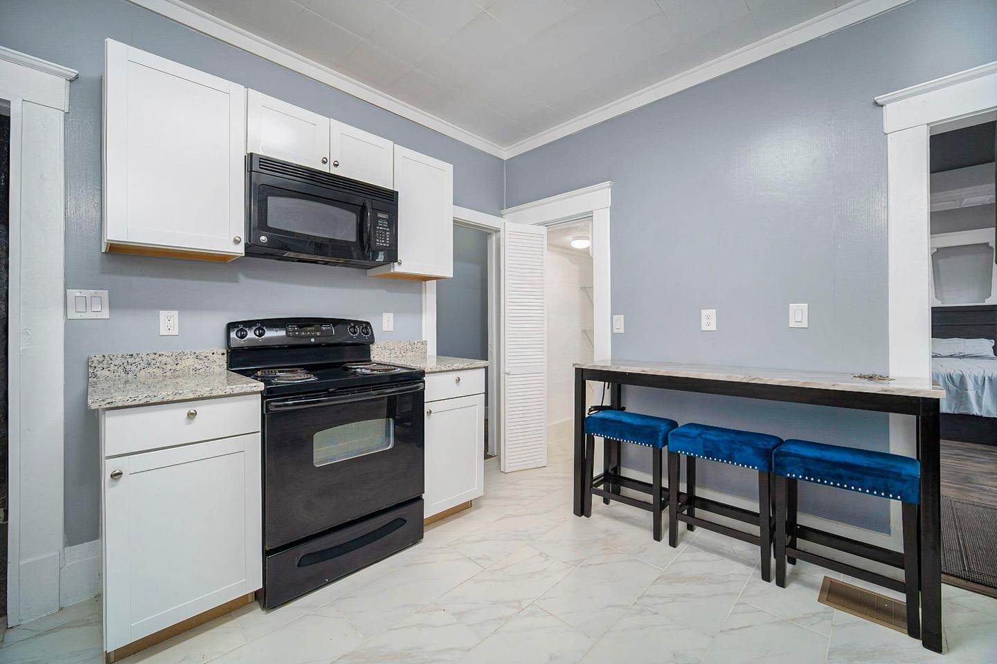 Common spaces including the kitchen