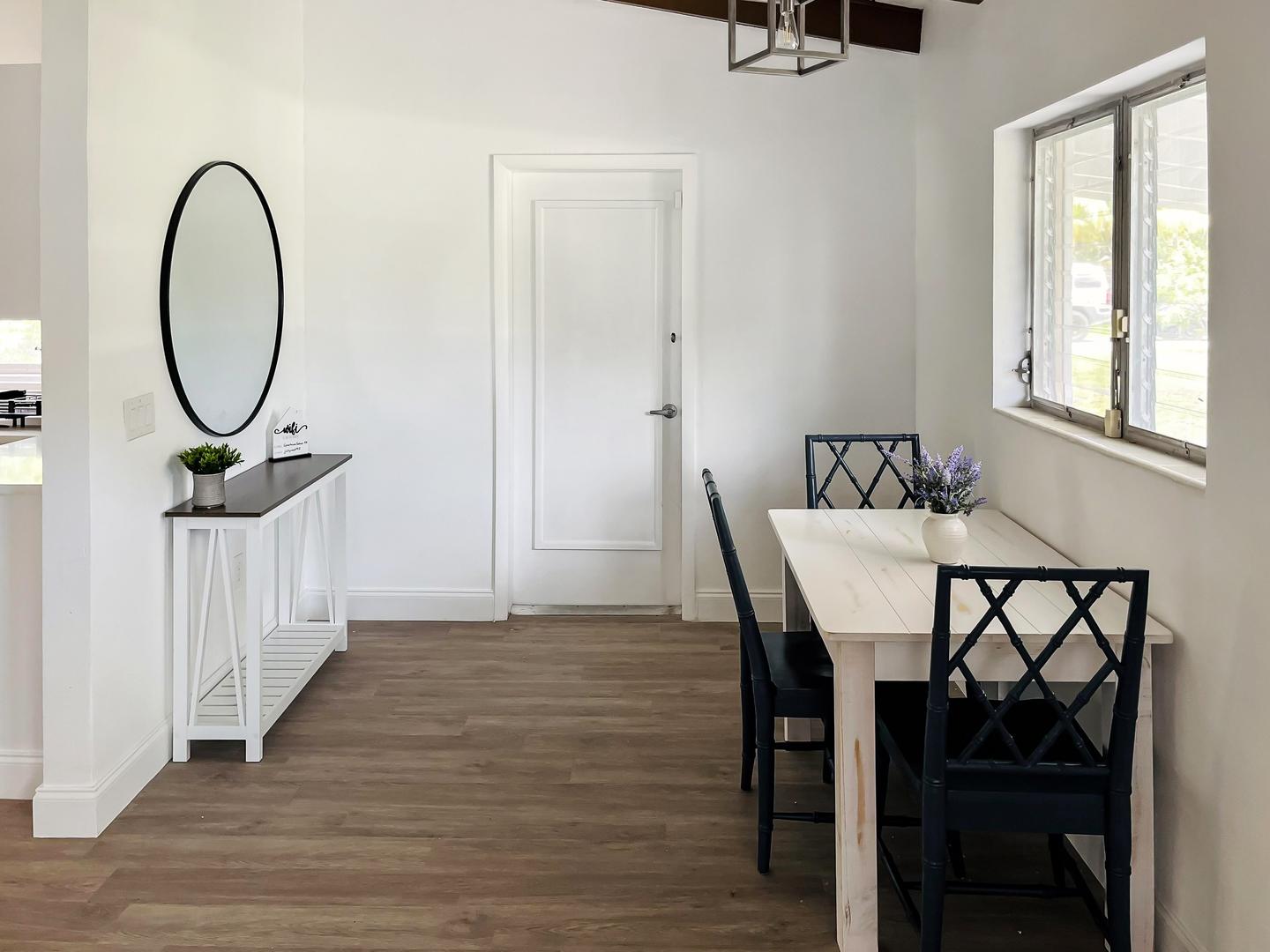 Common spaces including the kitchen