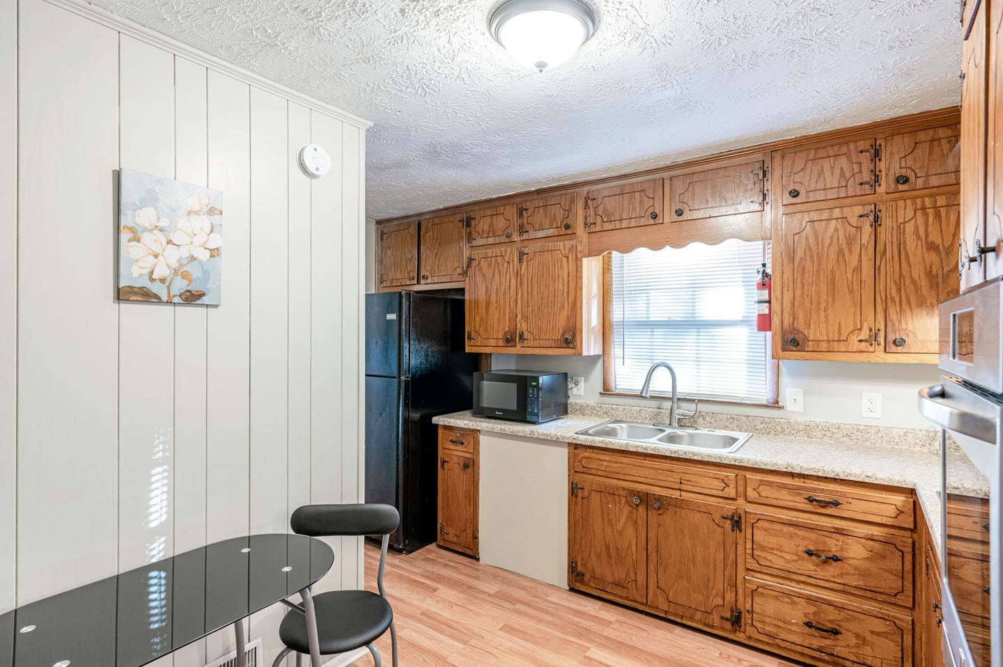 Common spaces including the kitchen