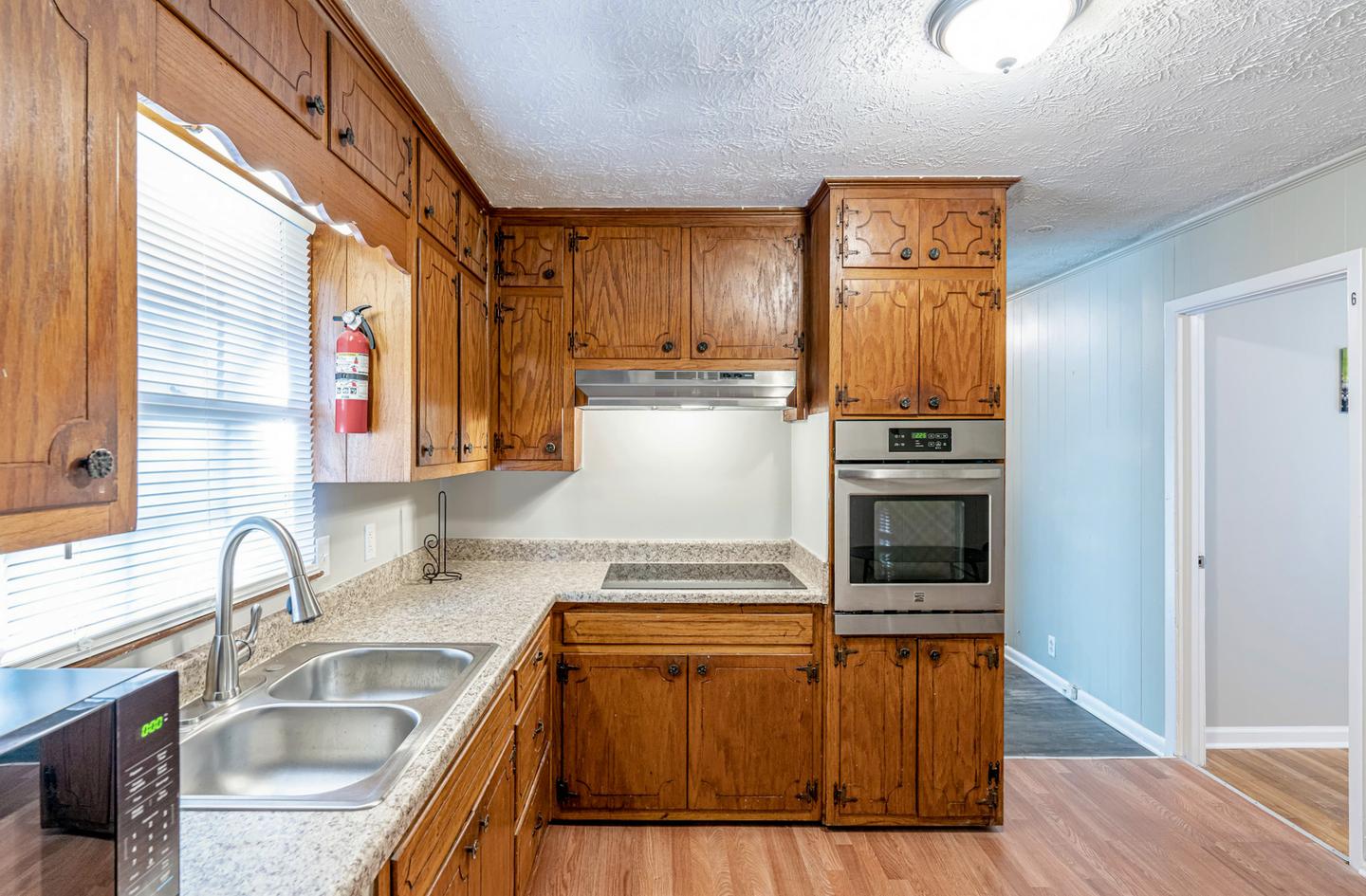 Common spaces including the kitchen