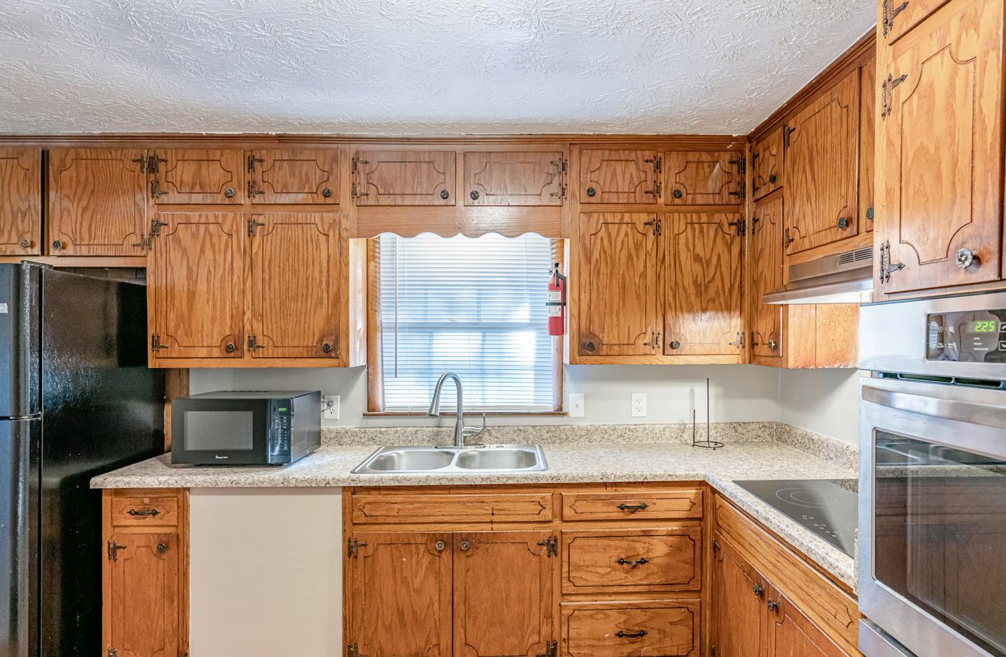 Common spaces including the kitchen