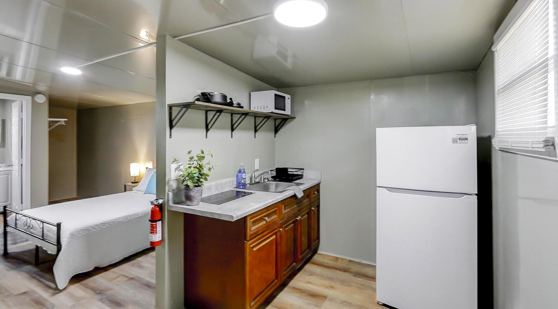 Common spaces including the kitchen