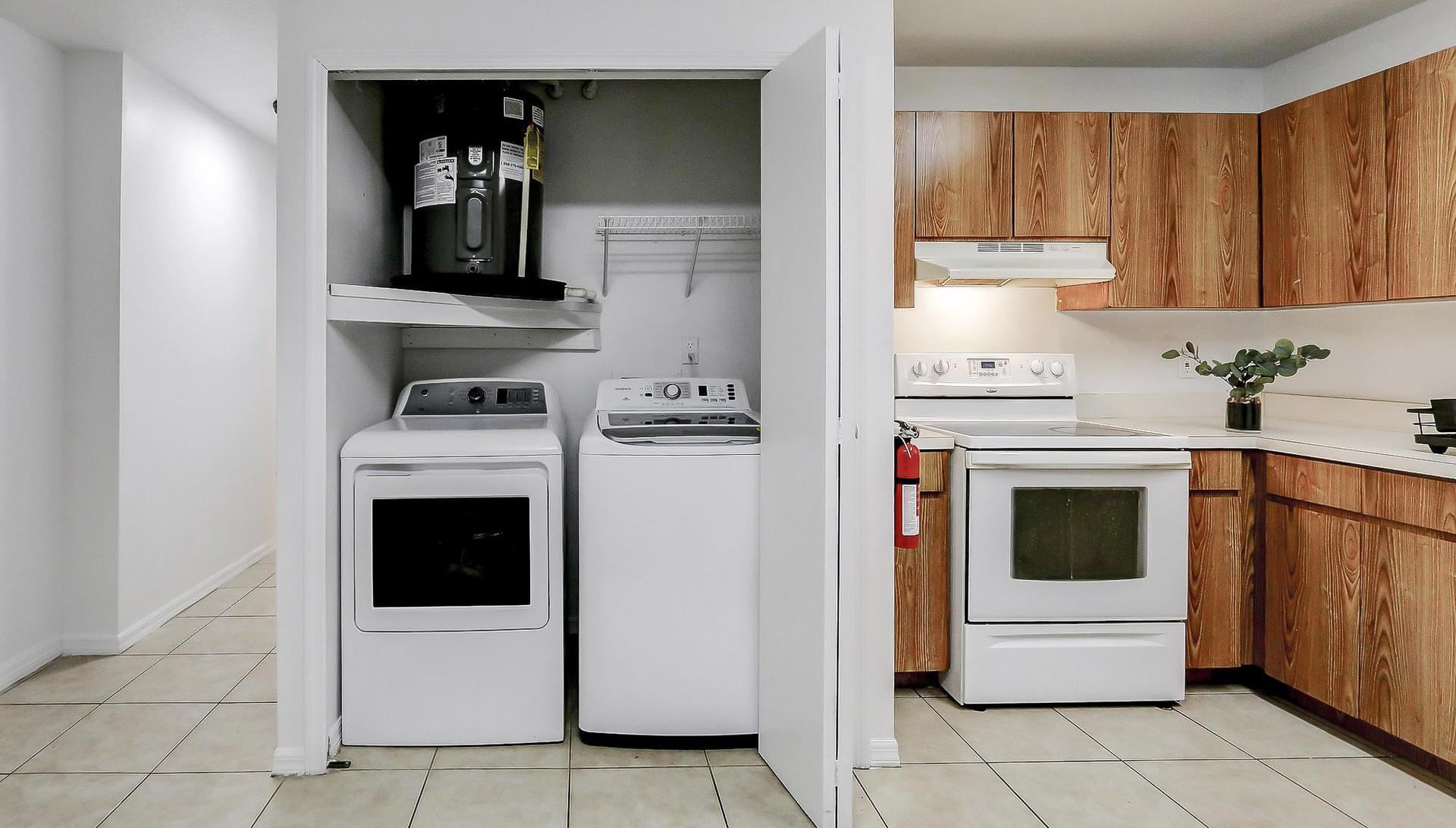 Common spaces including the kitchen