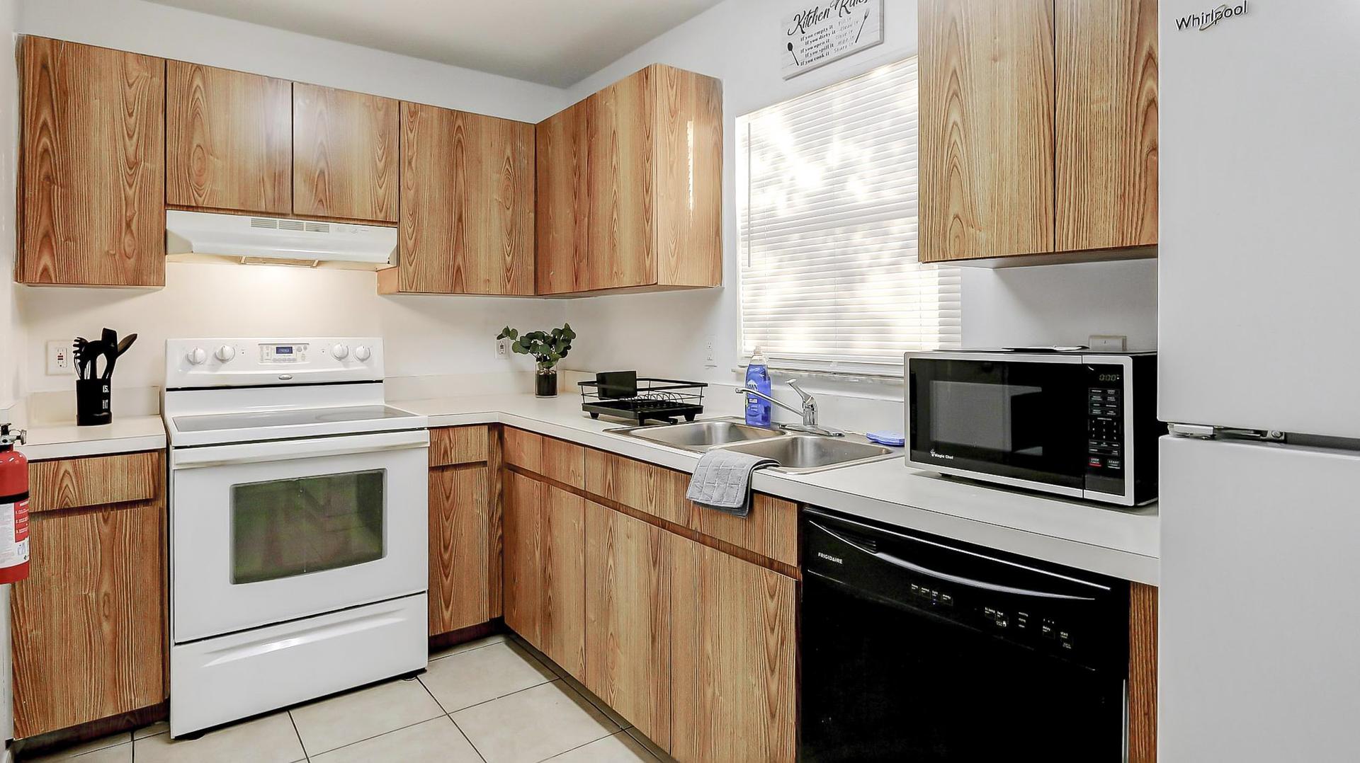 Common spaces including the kitchen