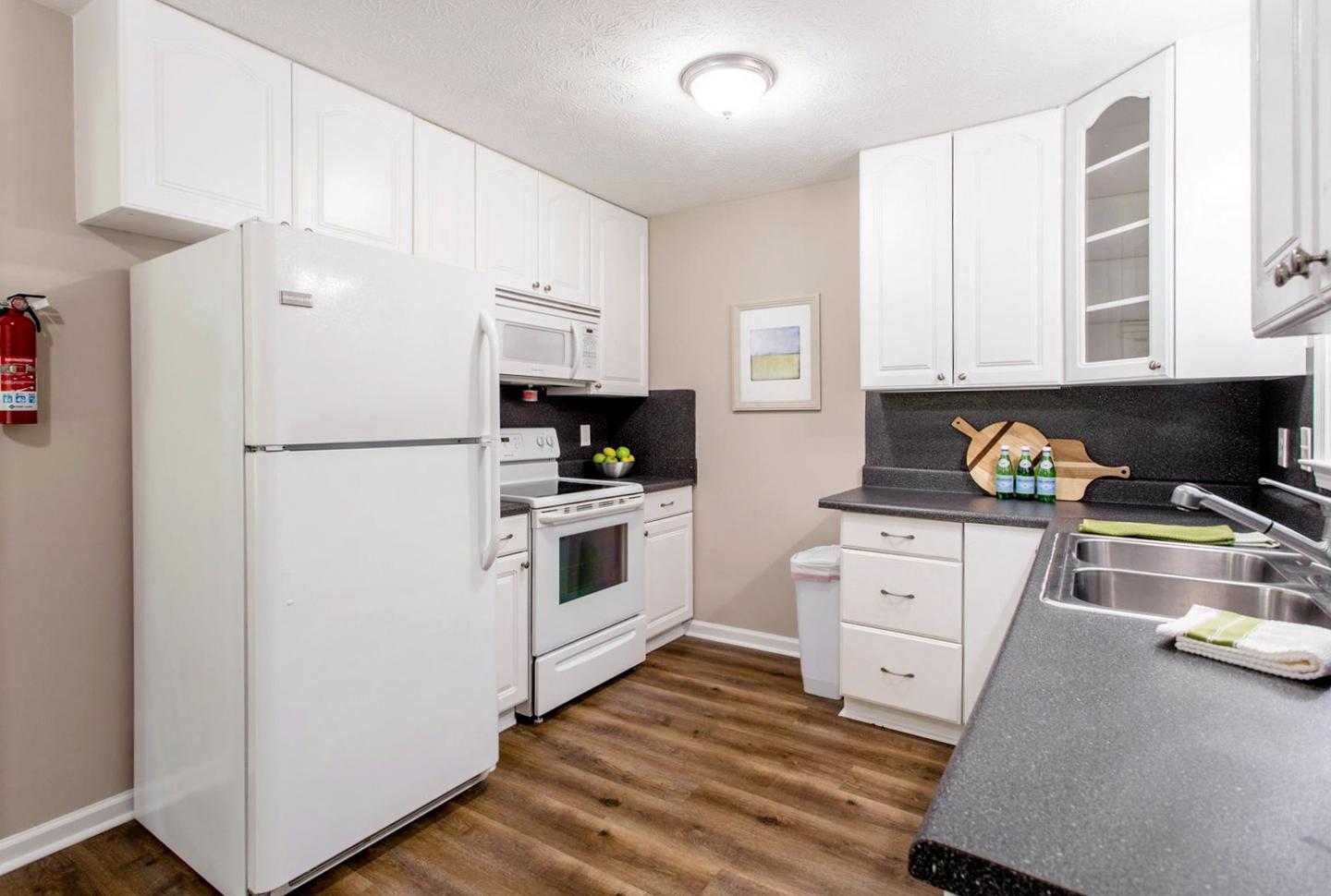 Common spaces including the kitchen