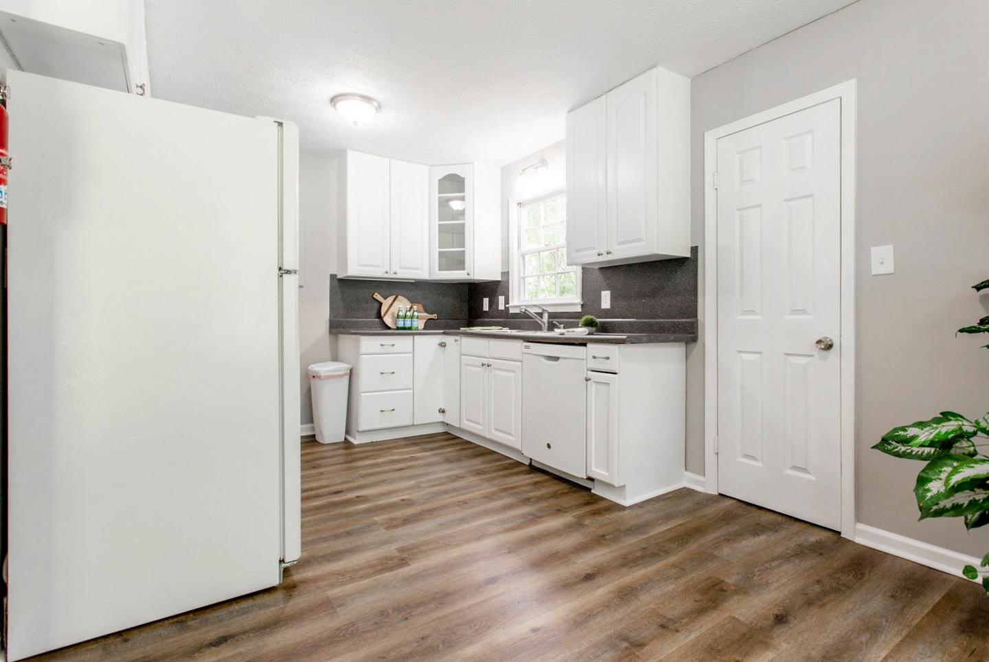Common spaces including the kitchen