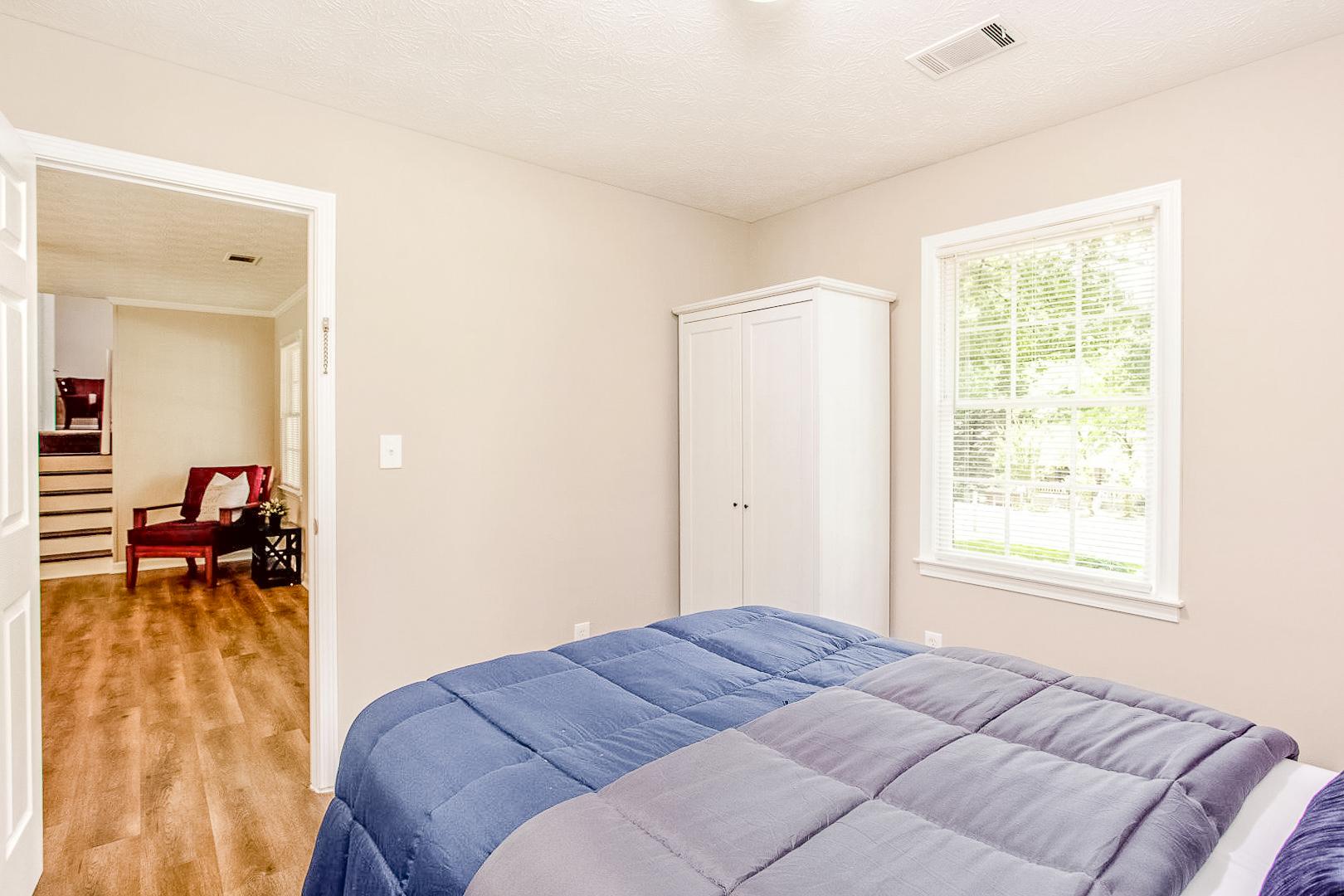 View from bedroom into common area.