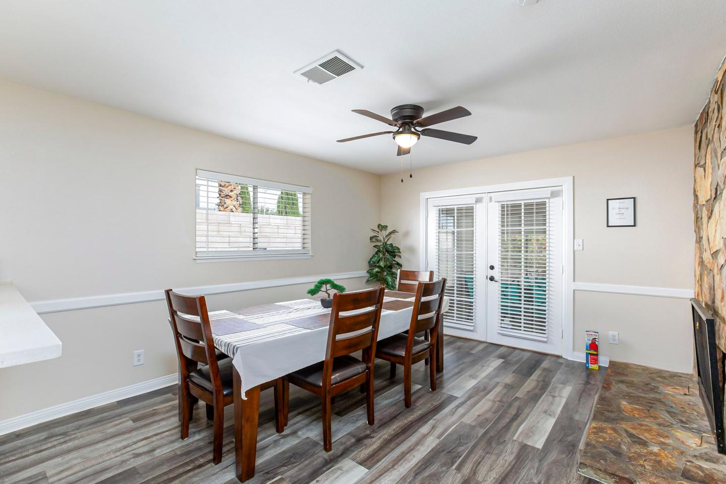 Common spaces including the kitchen