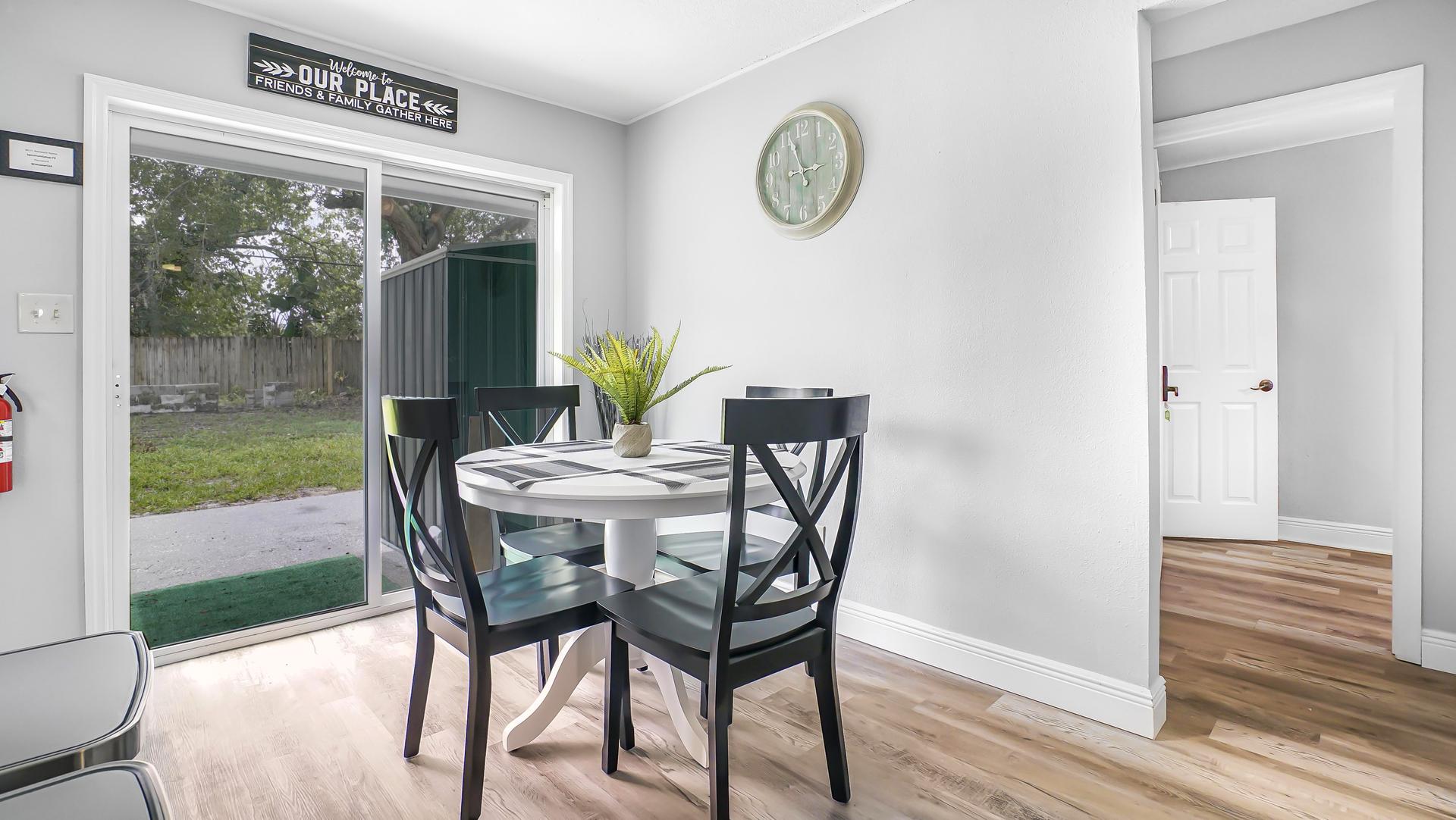 Common spaces including the kitchen