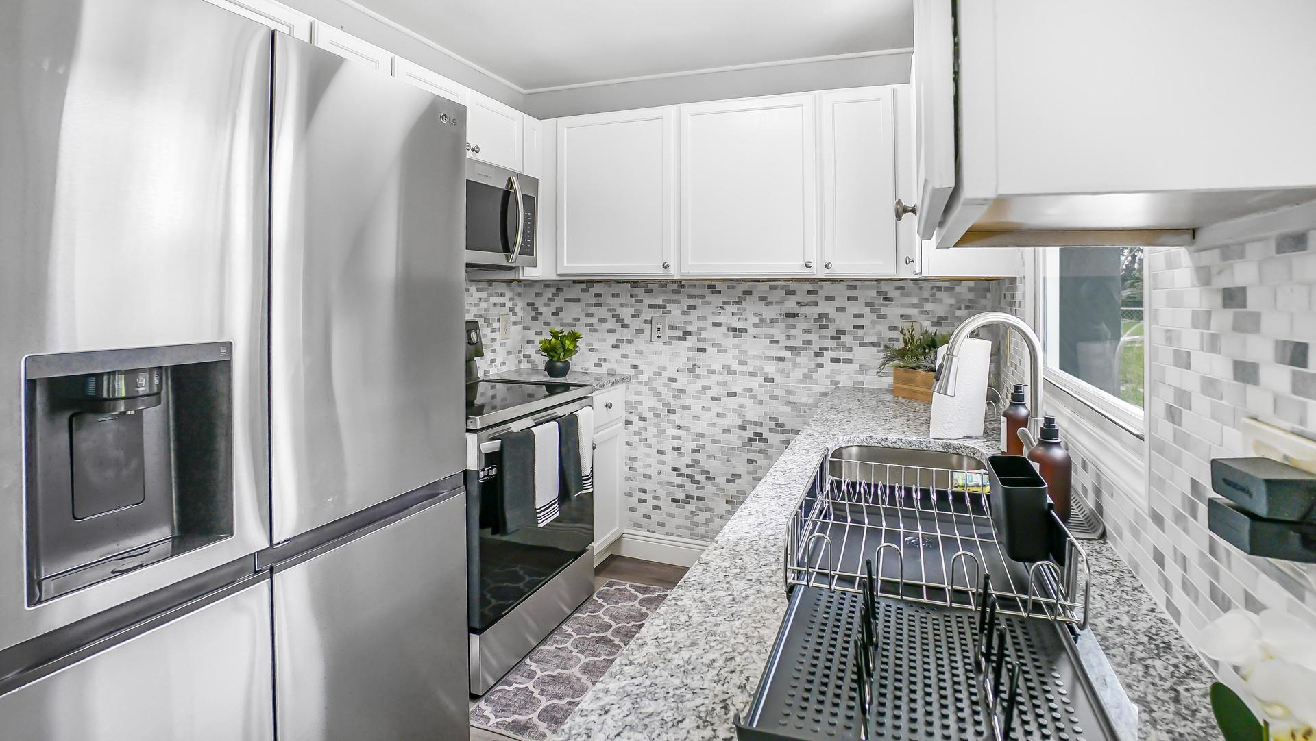 Common spaces including the kitchen