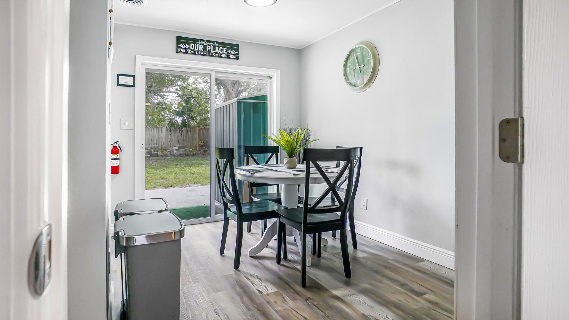 Common spaces including the kitchen